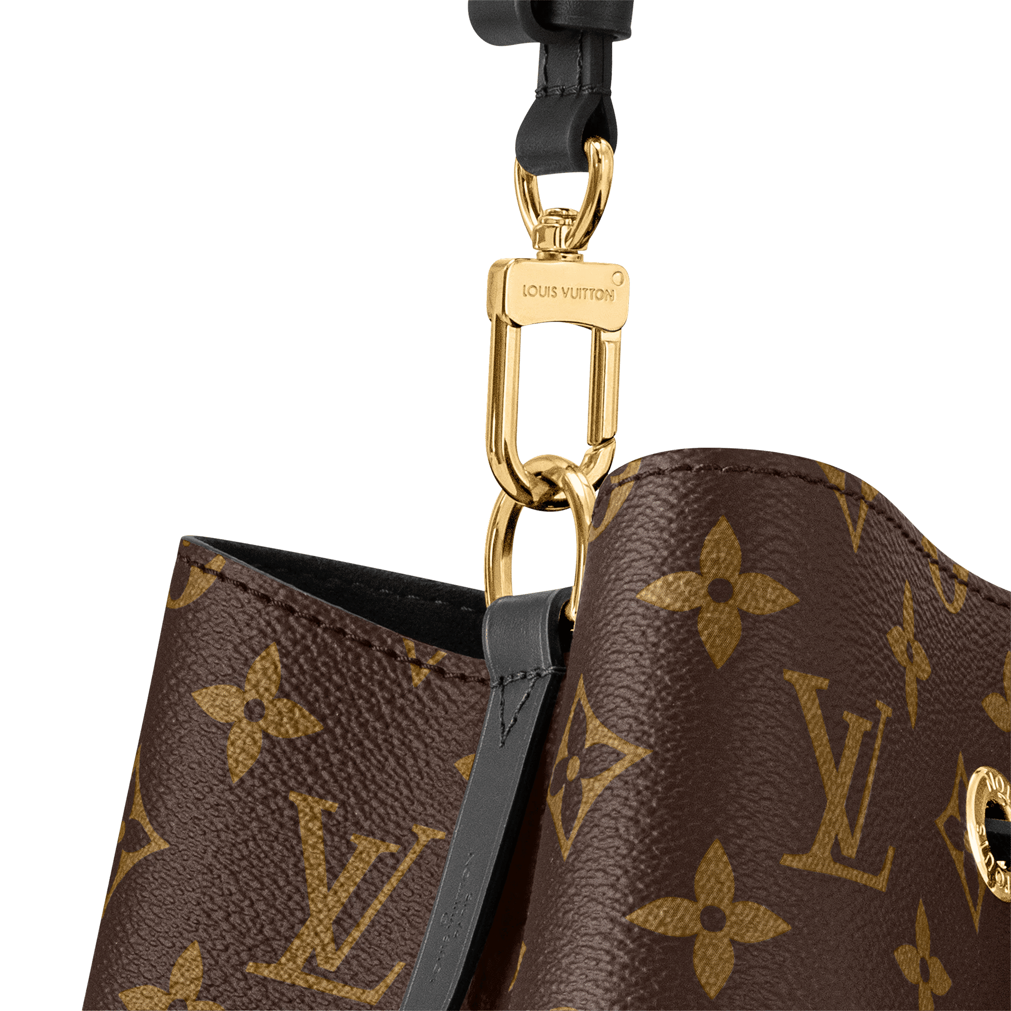 NéoNoé MM Monogram Coated Canvas Black Gold-Toned Hardware