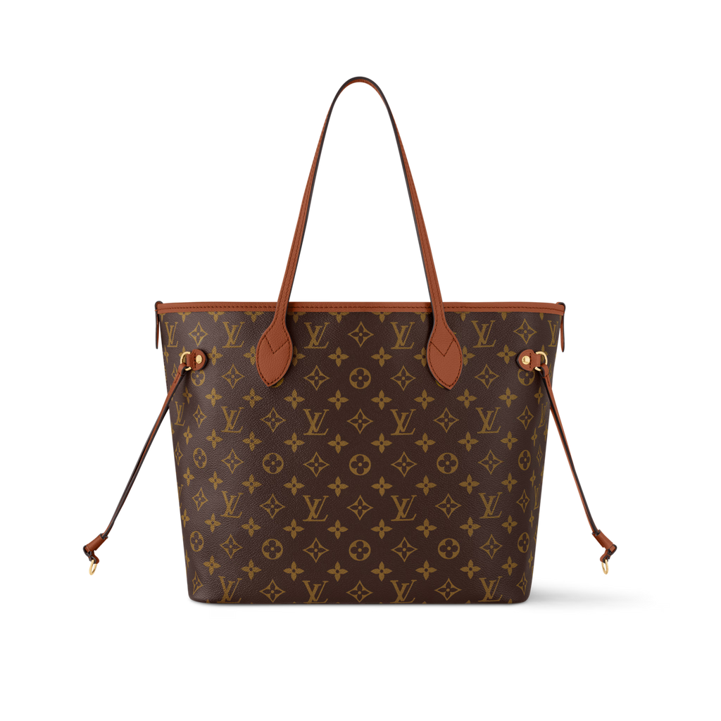 Neverfull Inside Out MM Monogram Coated Canvas Tan Gold-Toned Hardware