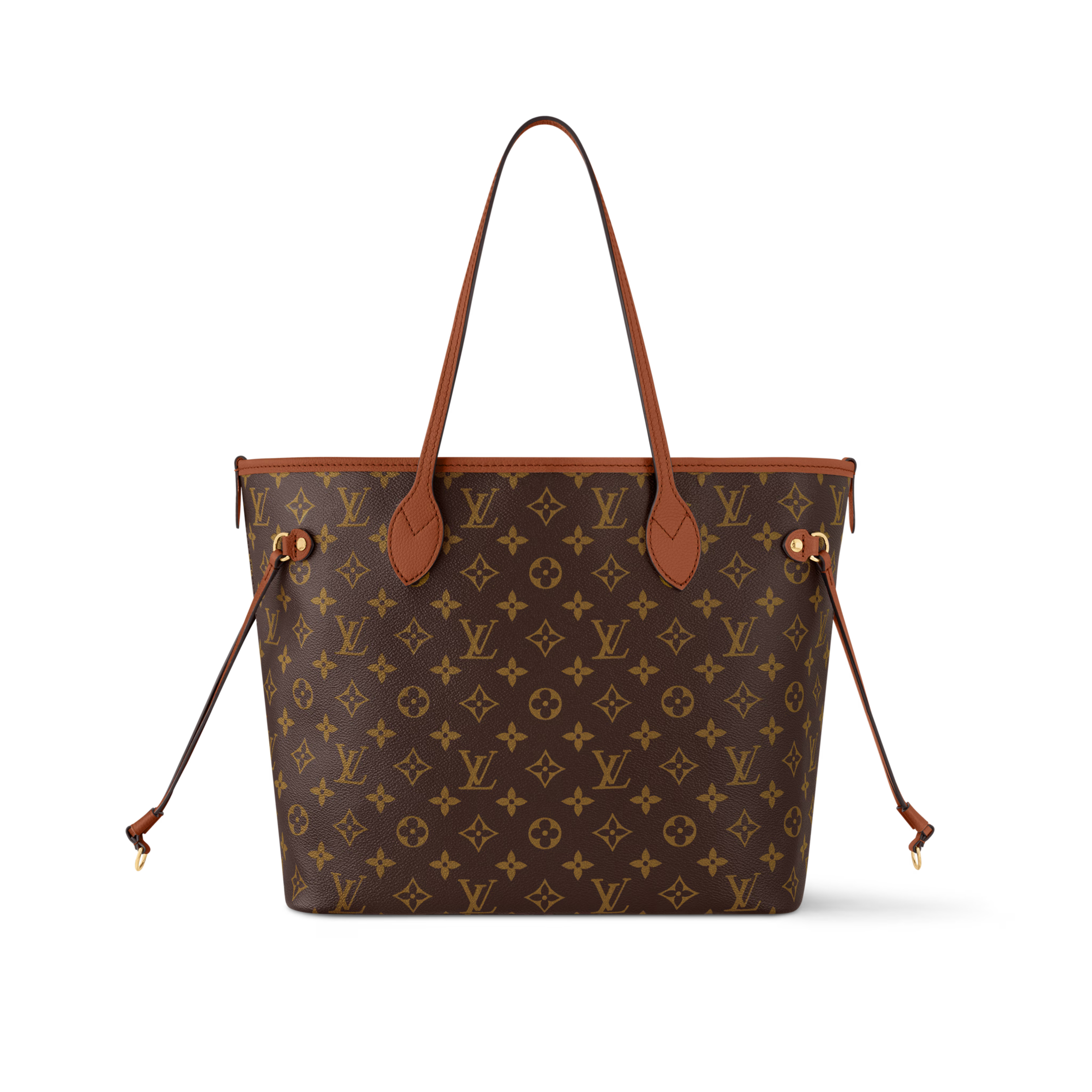 Neverfull Inside Out MM Monogram Coated Canvas Tan Gold-Toned Hardware