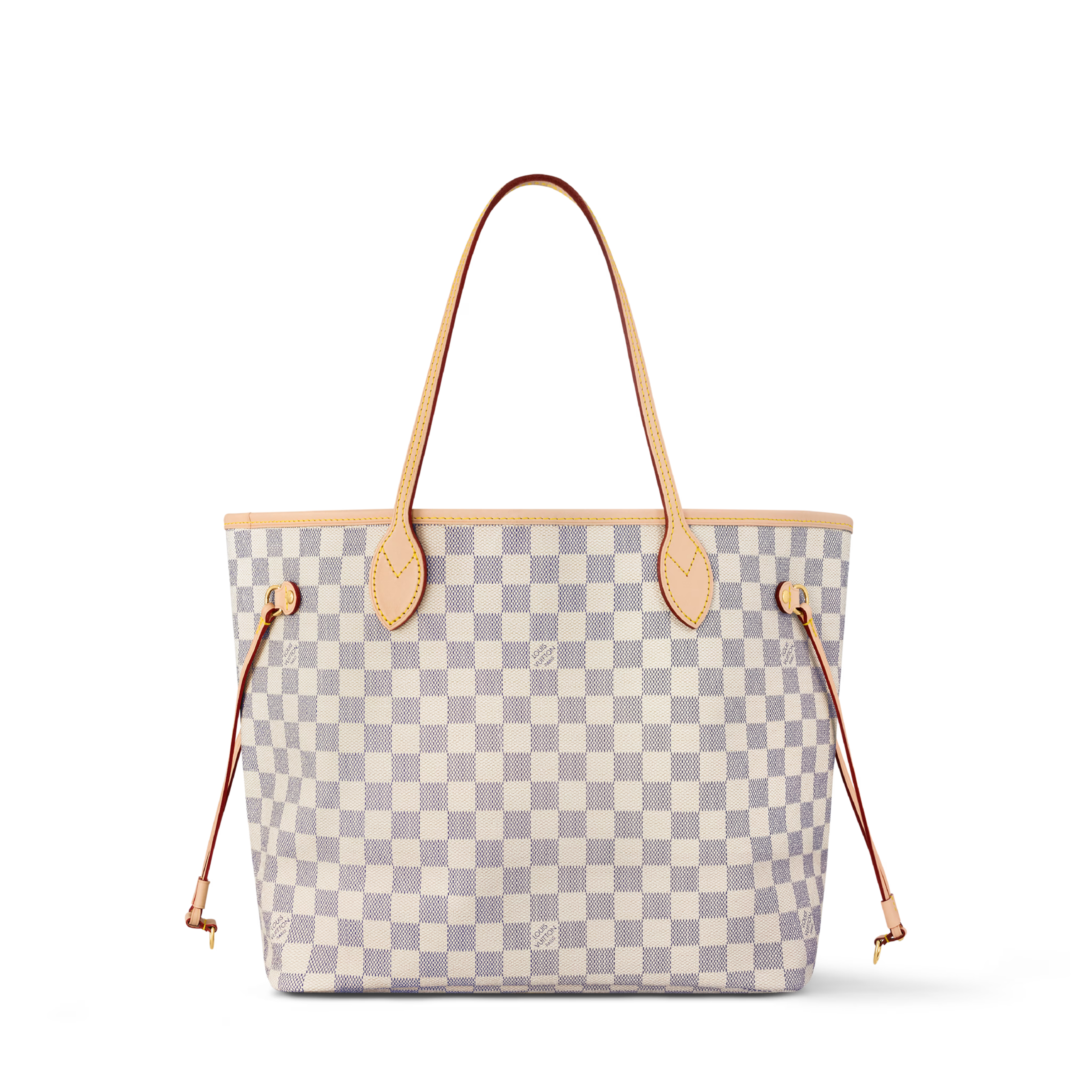 Neverfull MM Damier Azur Coated Canvas Rose Beige Gold-Toned Hardware