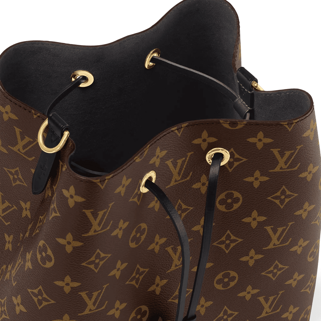 NéoNoé MM Monogram Coated Canvas Black Gold-Toned Hardware