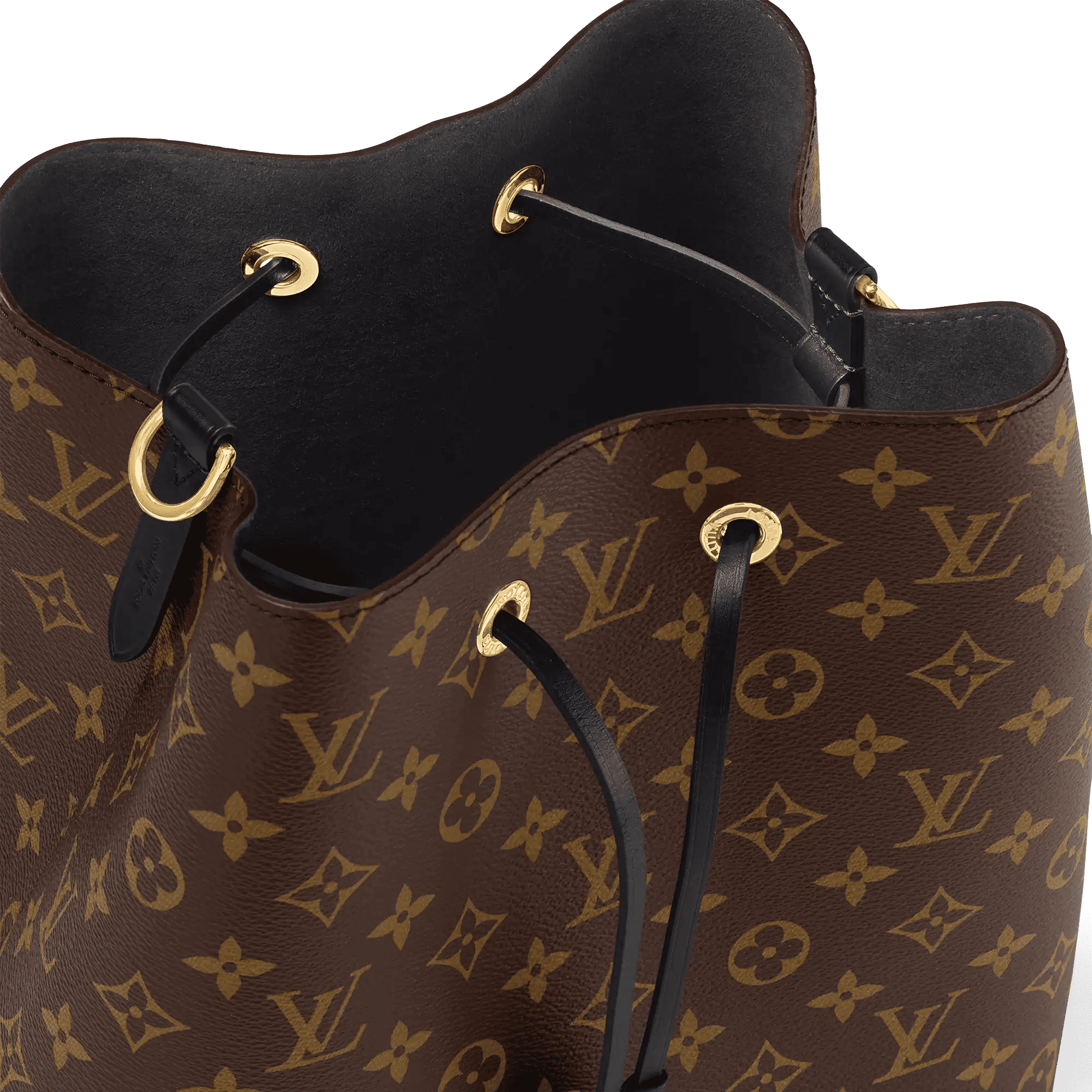 NéoNoé MM Monogram Coated Canvas Black Gold-Toned Hardware