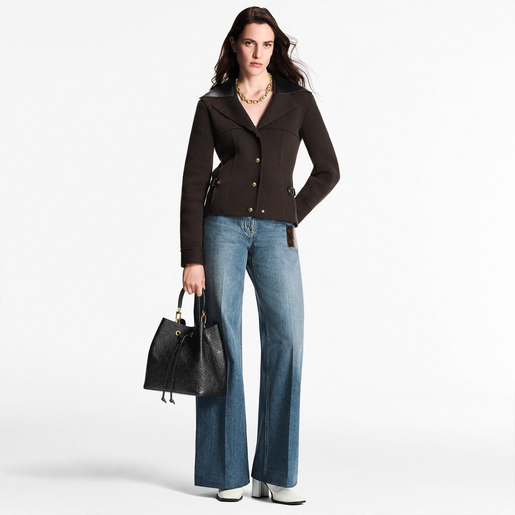 NéoNoé MM Monogram Empreinte Leather Black Gold-Toned Hardware