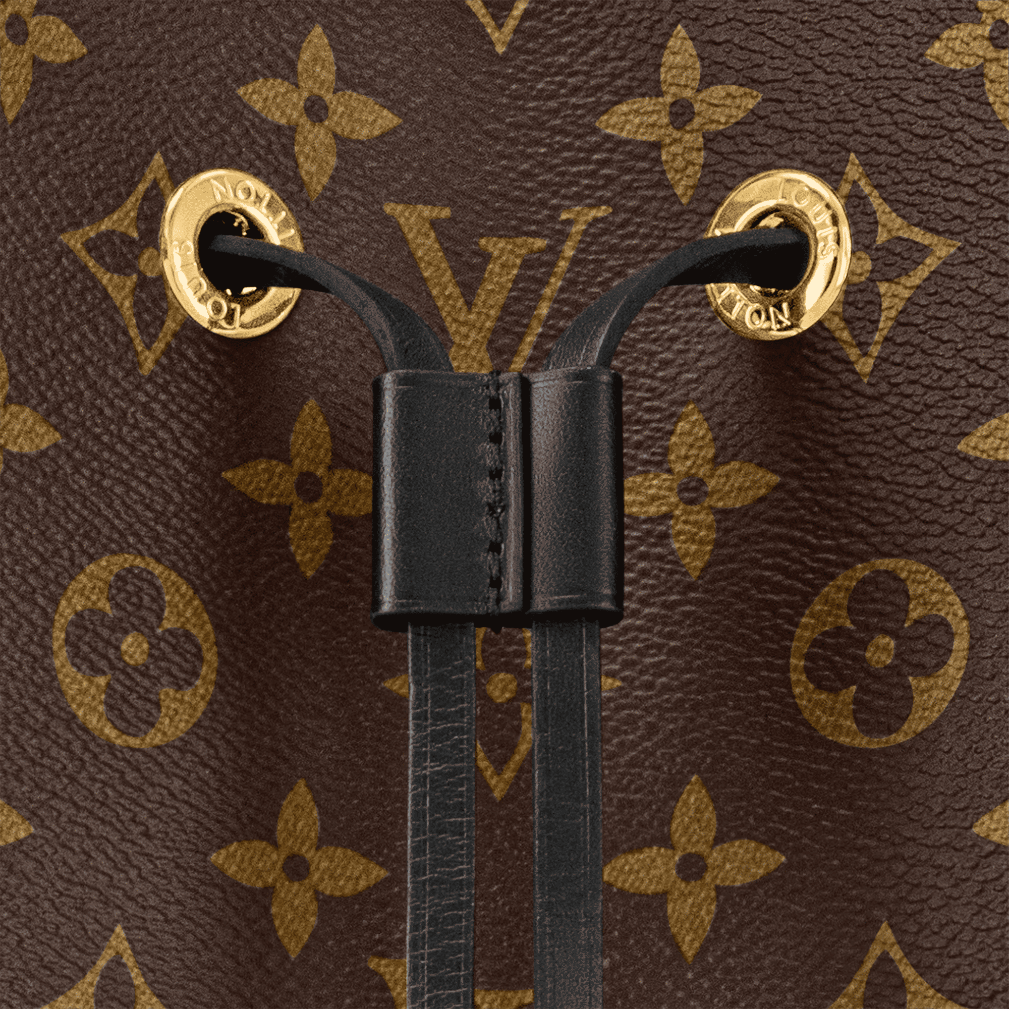 NéoNoé MM Monogram Coated Canvas Black Gold-Color Hardware