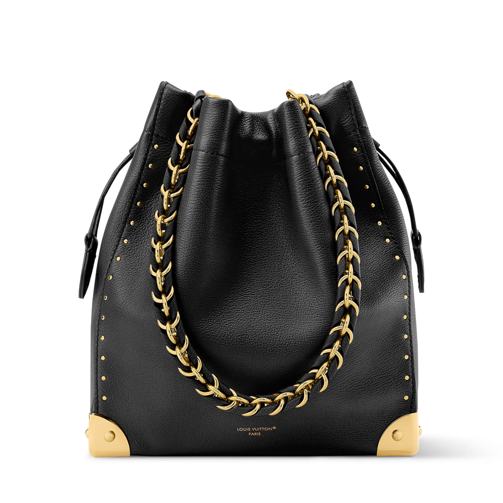 Noé Trunk Calfskin Leather Black Gold-Toned Hardware