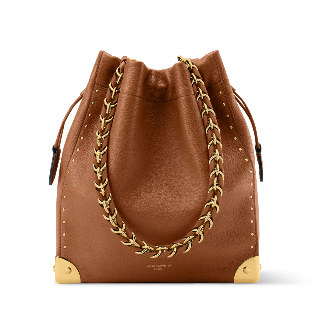 Noé Trunk Calfskin Leather Tan Gold-Toned Hardware