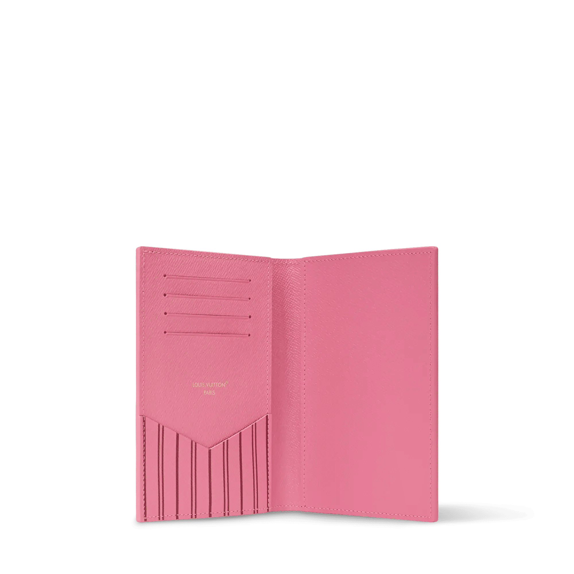 Passport Cover Rose Los Angeles Cowhide Leather Monogram Canvas Trim