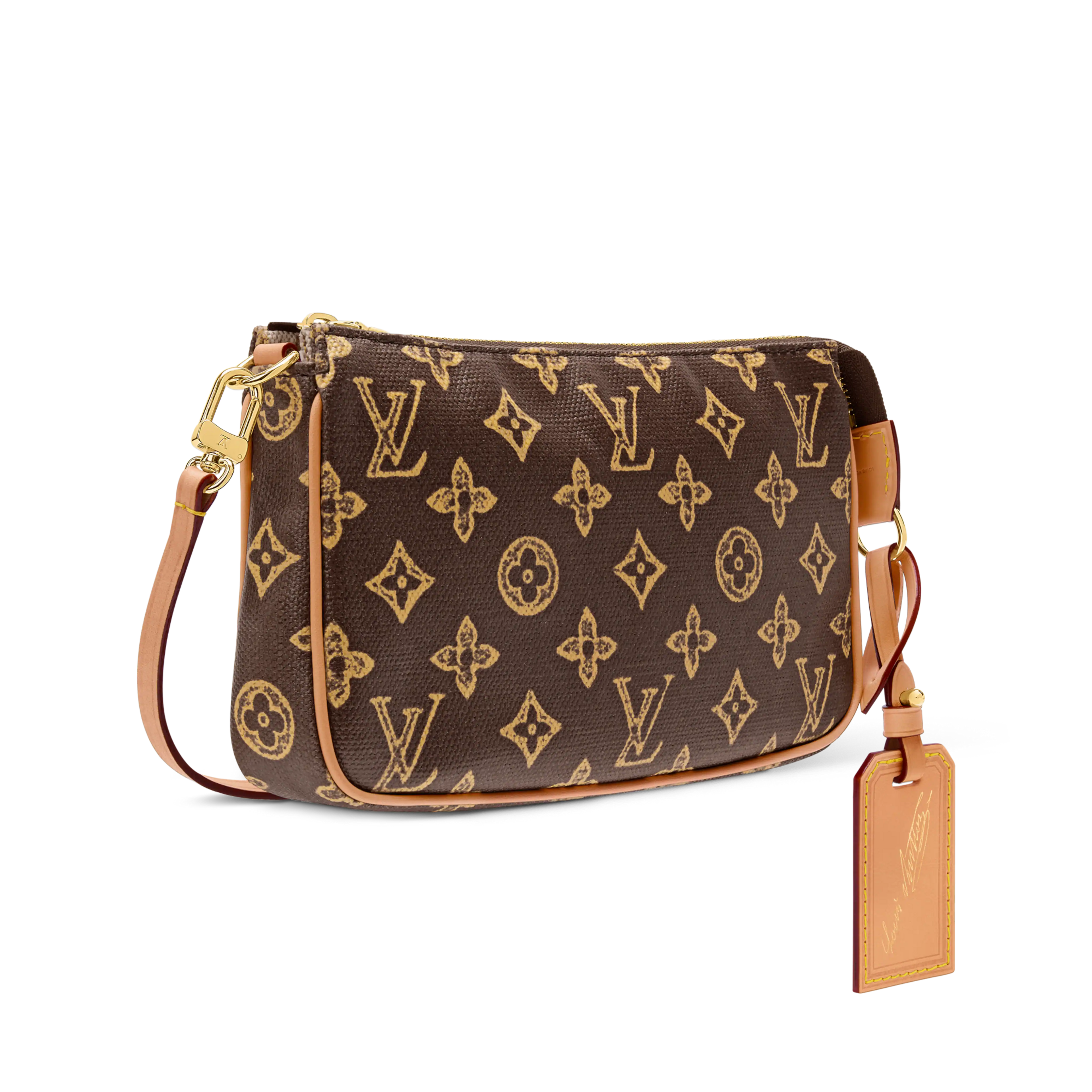 Pochette Accessoires Monogram Origine Canvas Dark Chocolate Gold-Toned Hardware