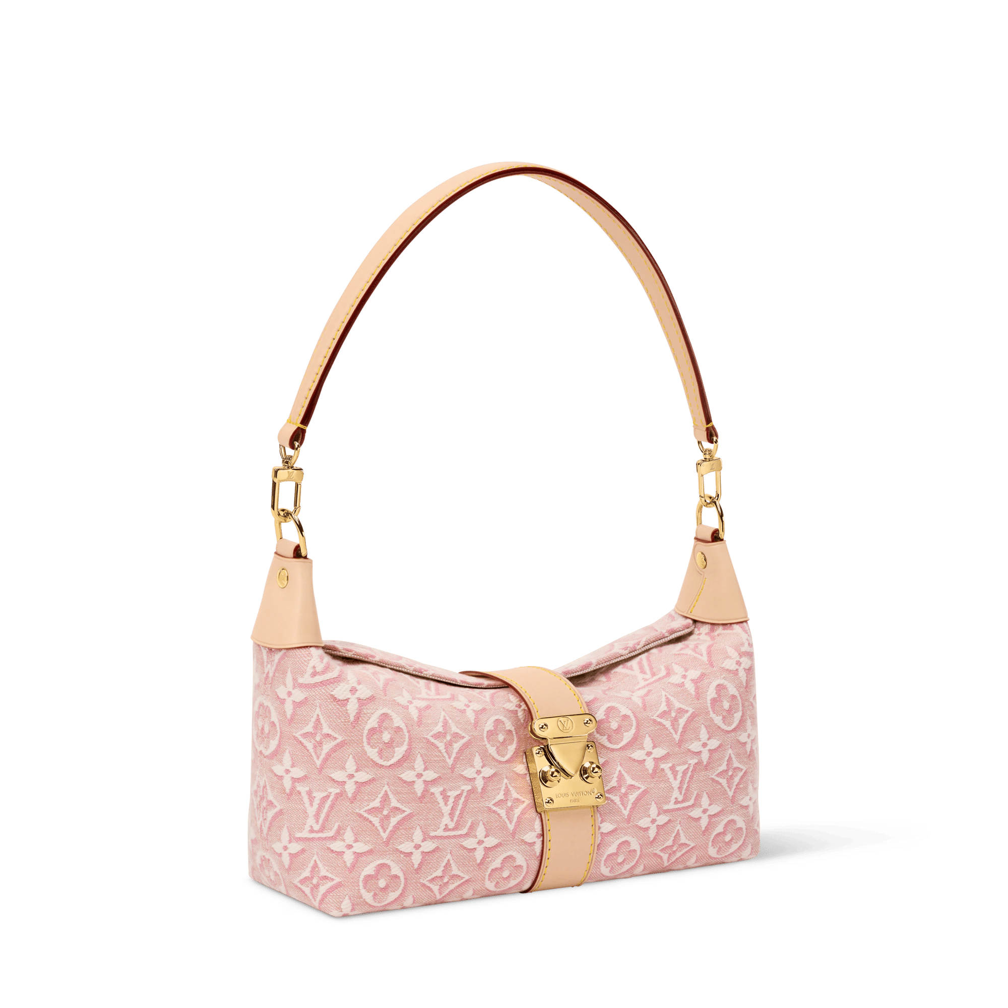 Pochette Mia Monogram Emblème Rose Ruban Gold-Toned Hardware