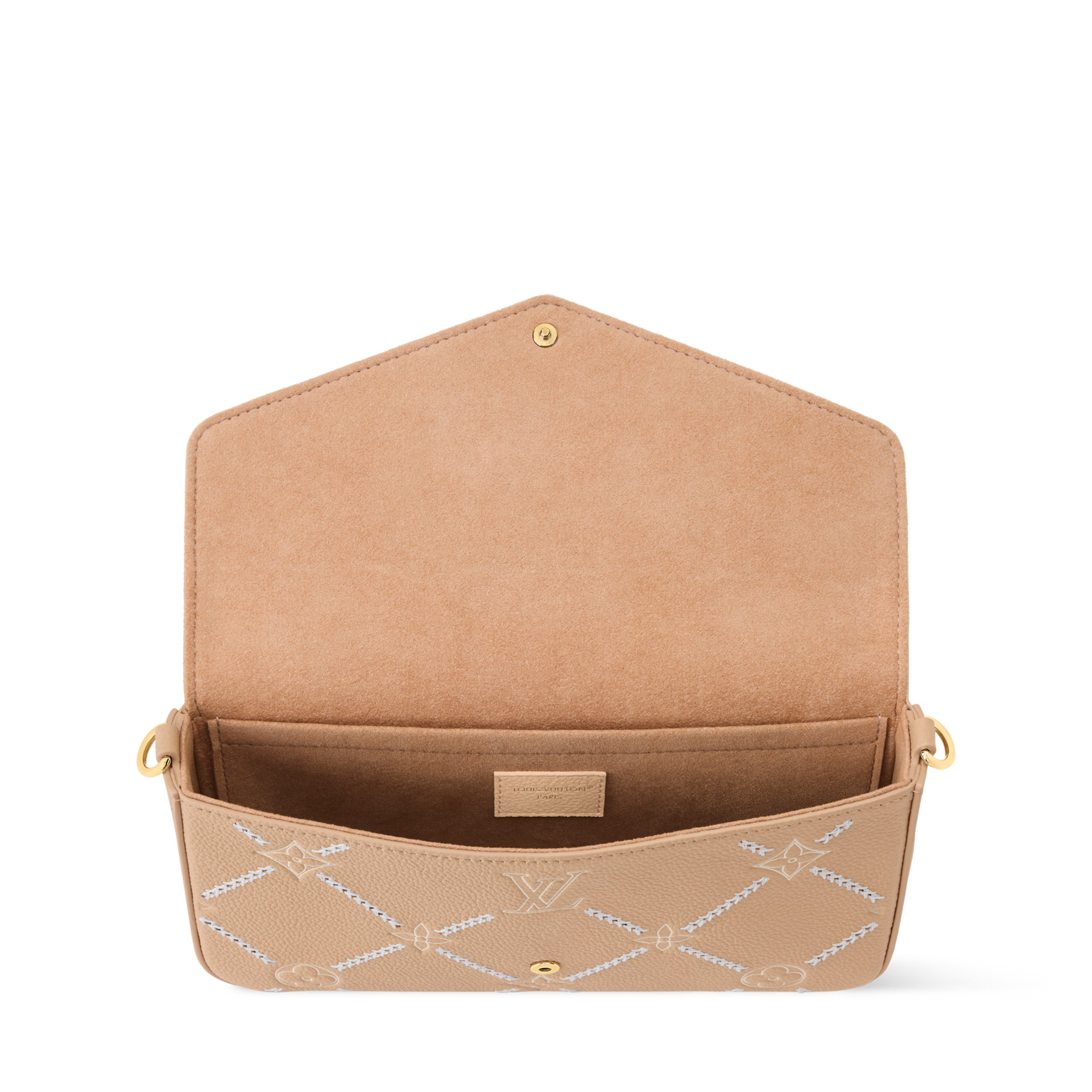 Pochette Félicie Monogram Empreinte Leather Hazelnut Couture Gold-Toned Hardware