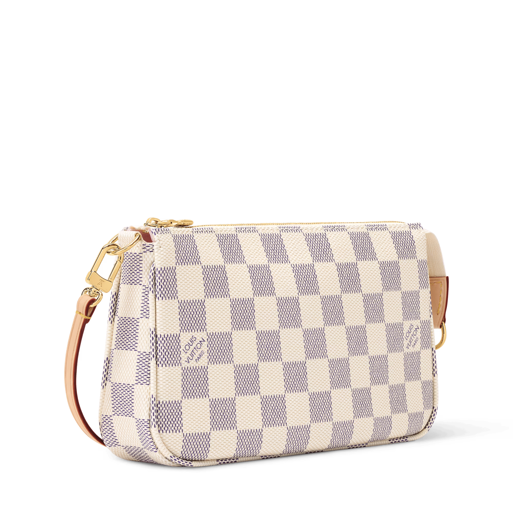 Pochette Accessoires Damier Azur Coated Canvas Gold-Toned Hardware
