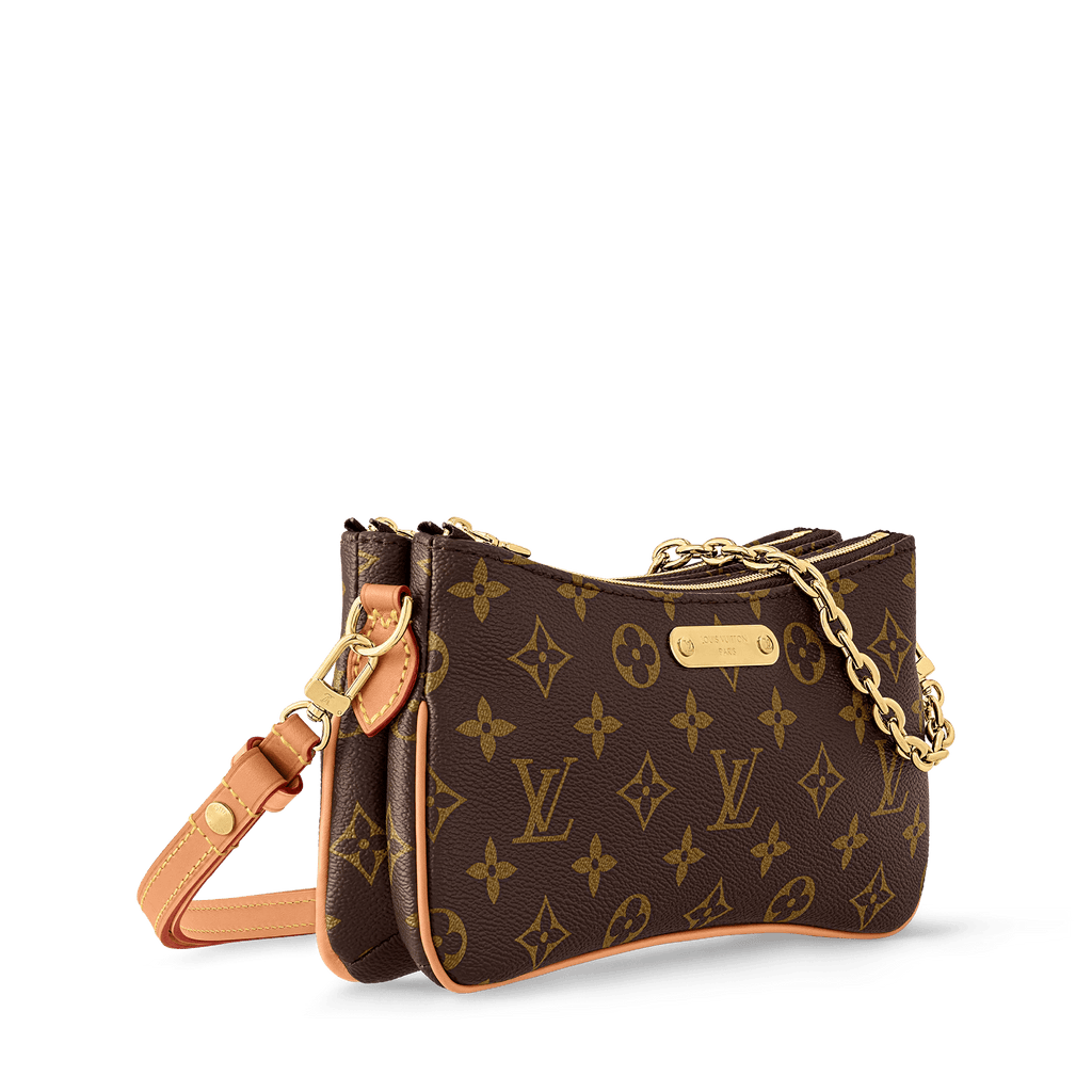 Pochette Liv Monogram Coated Canvas Gold-Toned Hardware