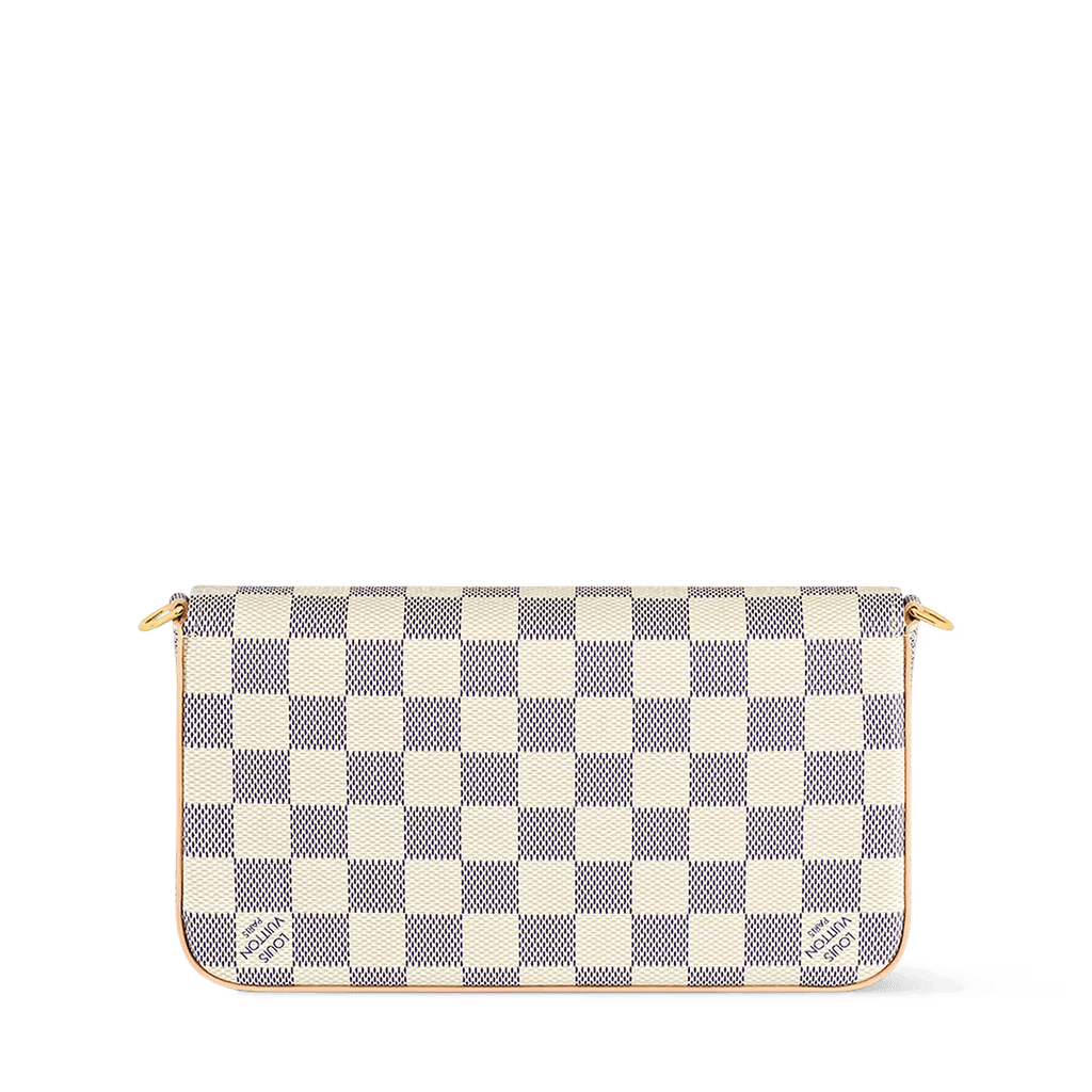 Pochette Félicie Damier Azur Coated Canvas Gold-Toned Hardware