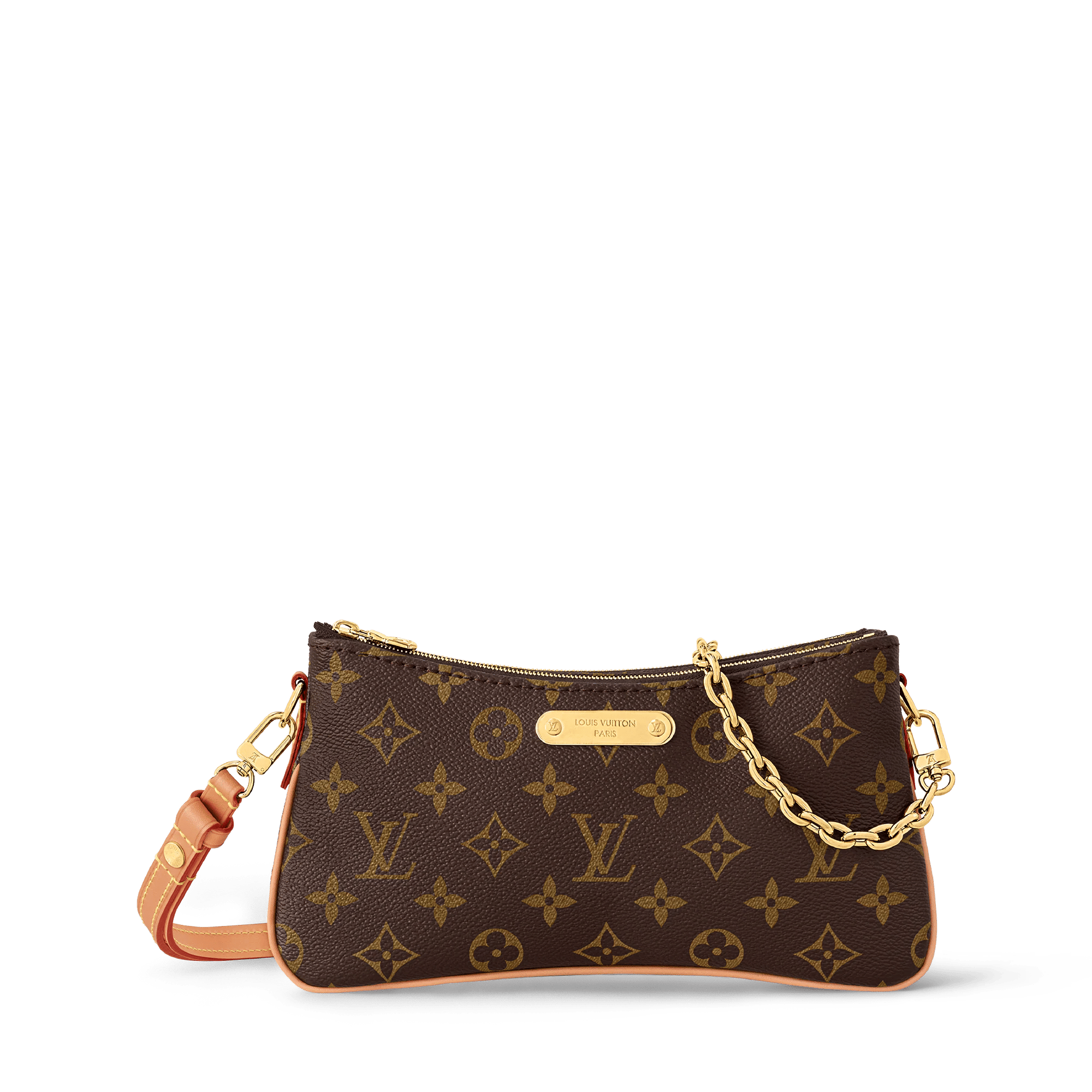 Pochette Liv Monogram Coated Canvas Gold-Toned Hardware