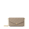 Pochette Félicie Monogram Empreinte Leather Turtledove Gold-Toned Hardware