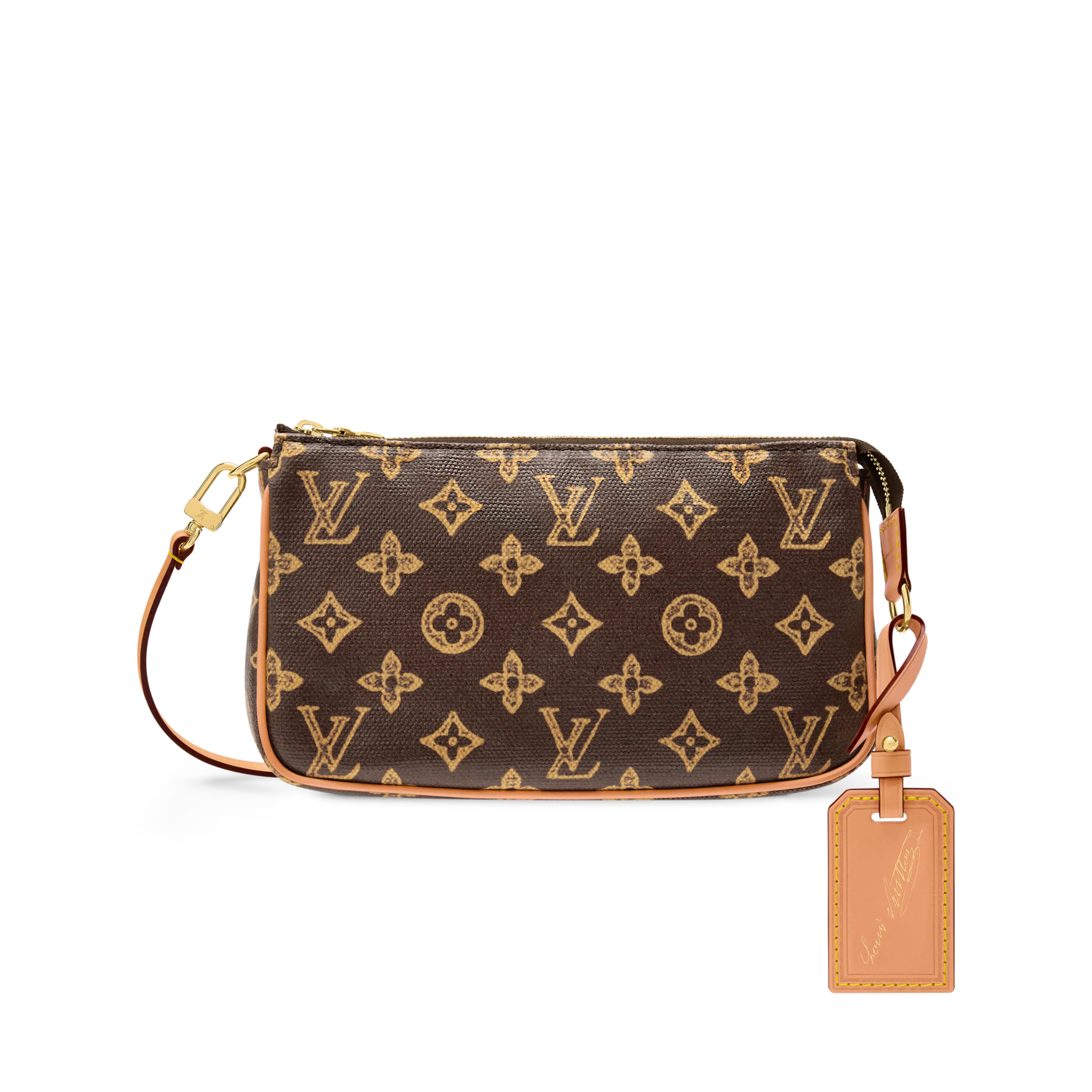 Pochette Accessoires Monogram Origine Canvas Dark Chocolate Gold-Toned Hardware