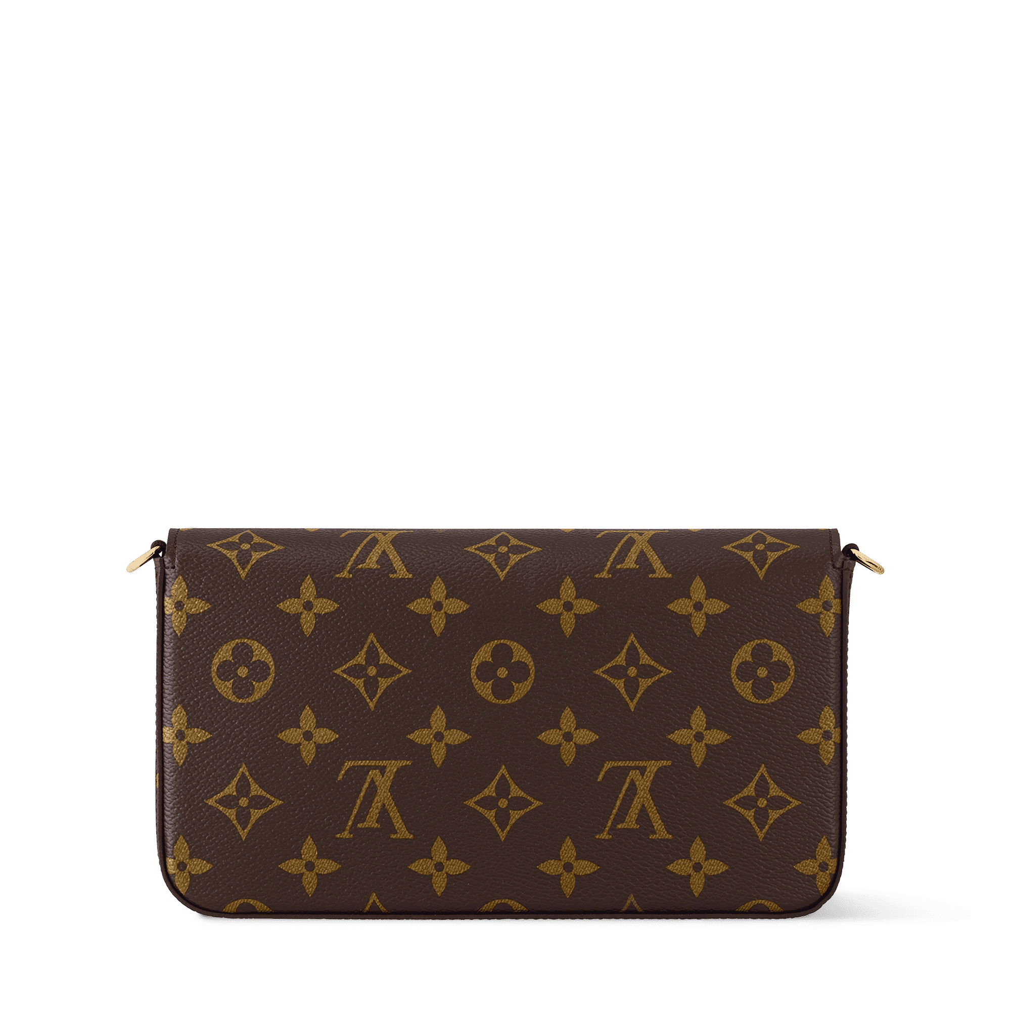Pochette Félicie Monogram Coated Canvas Fuchsia Gold-Toned Hardware
