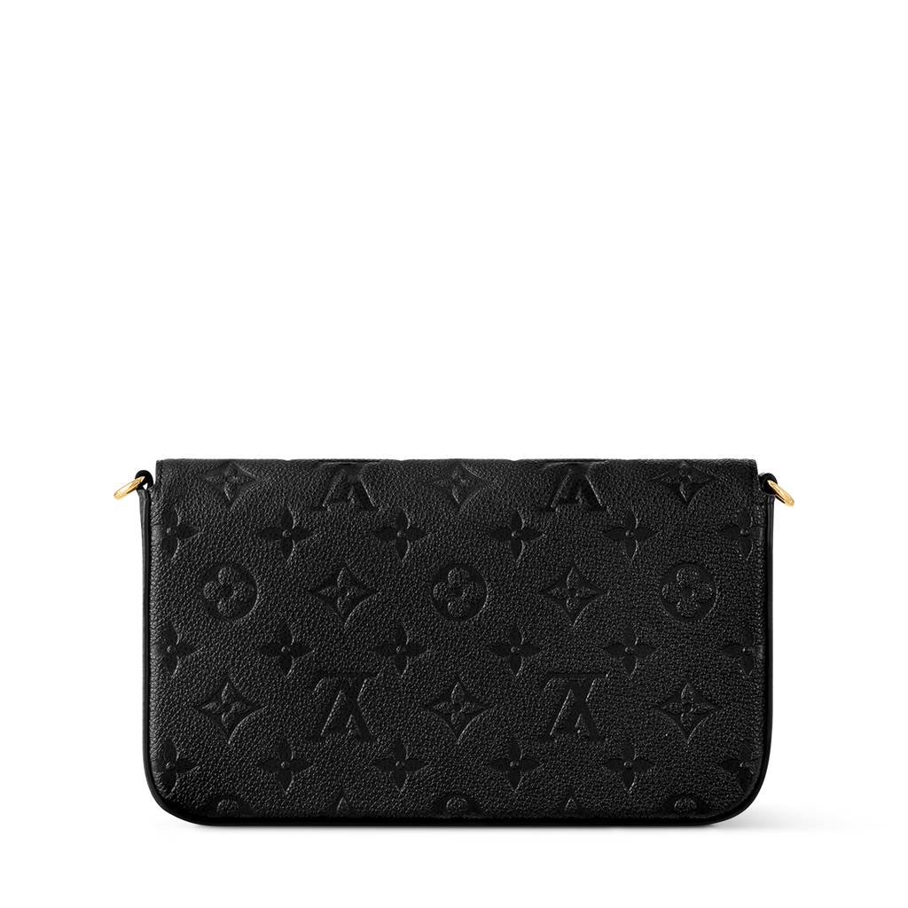 Pochette Félicie Monogram Empreinte Leather Black Gold-Toned Hardware