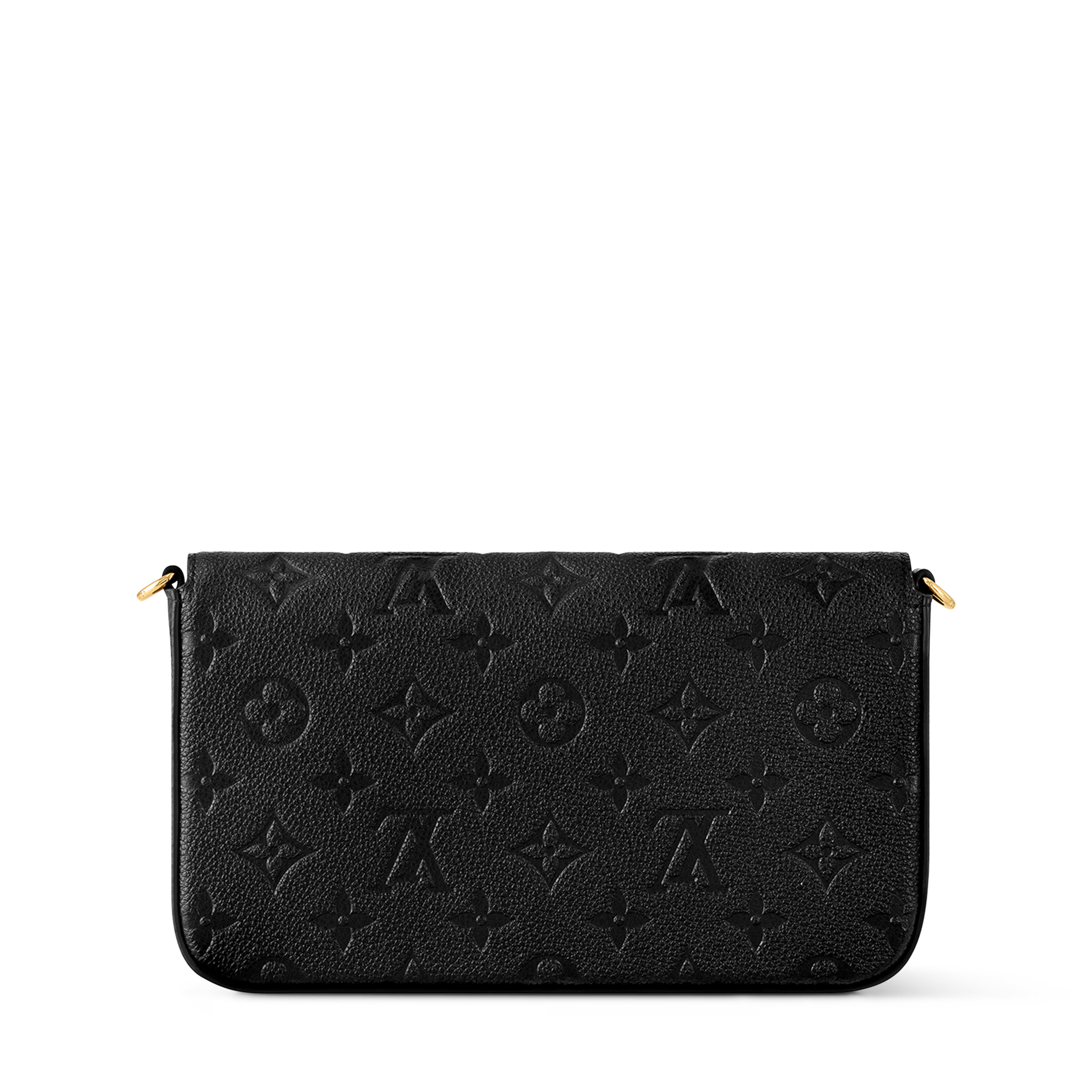 Pochette Félicie Monogram Empreinte Leather Black Gold-Toned Hardware