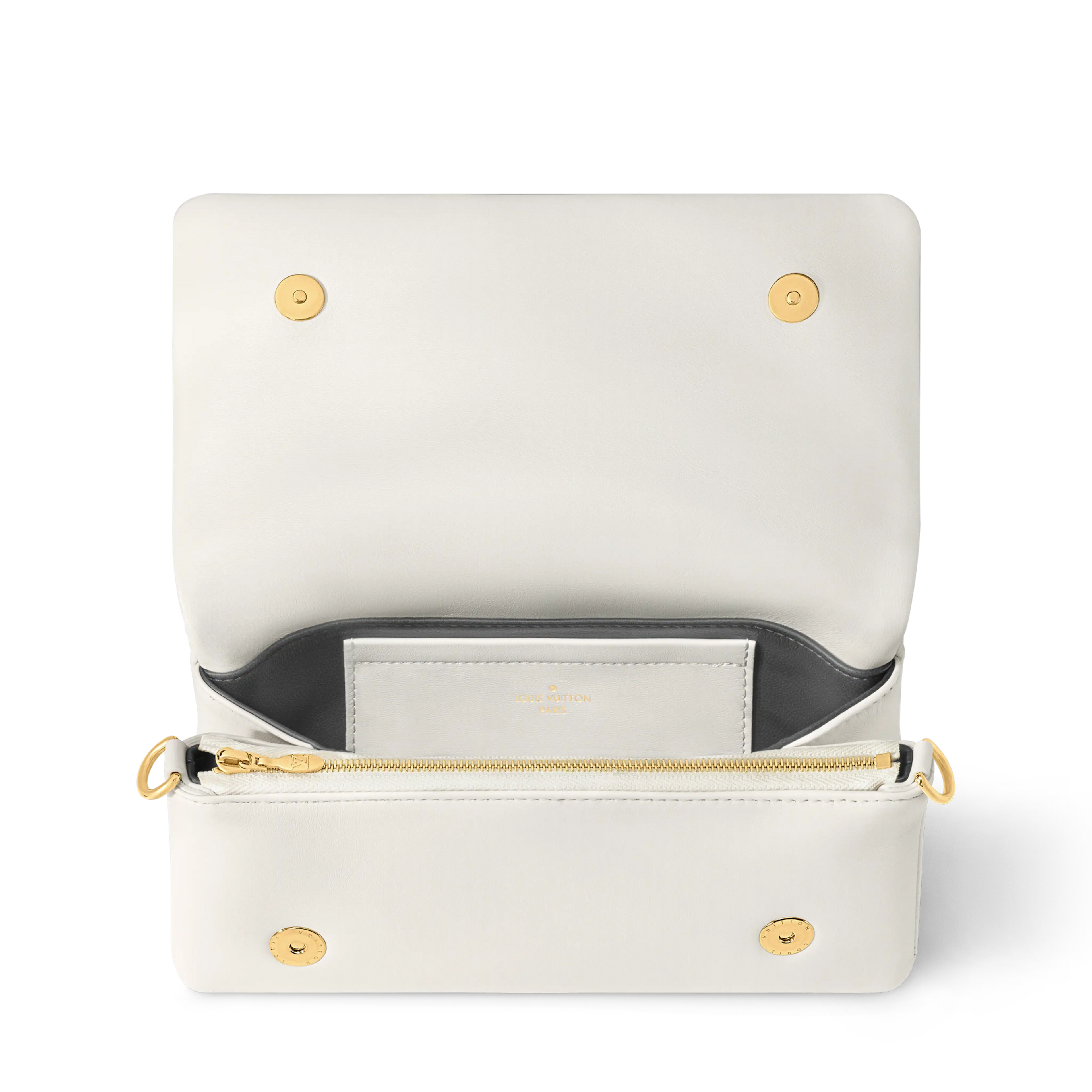 Pochette Coussin Monogram-Embossed Lambskin Gold-Toned Hardware