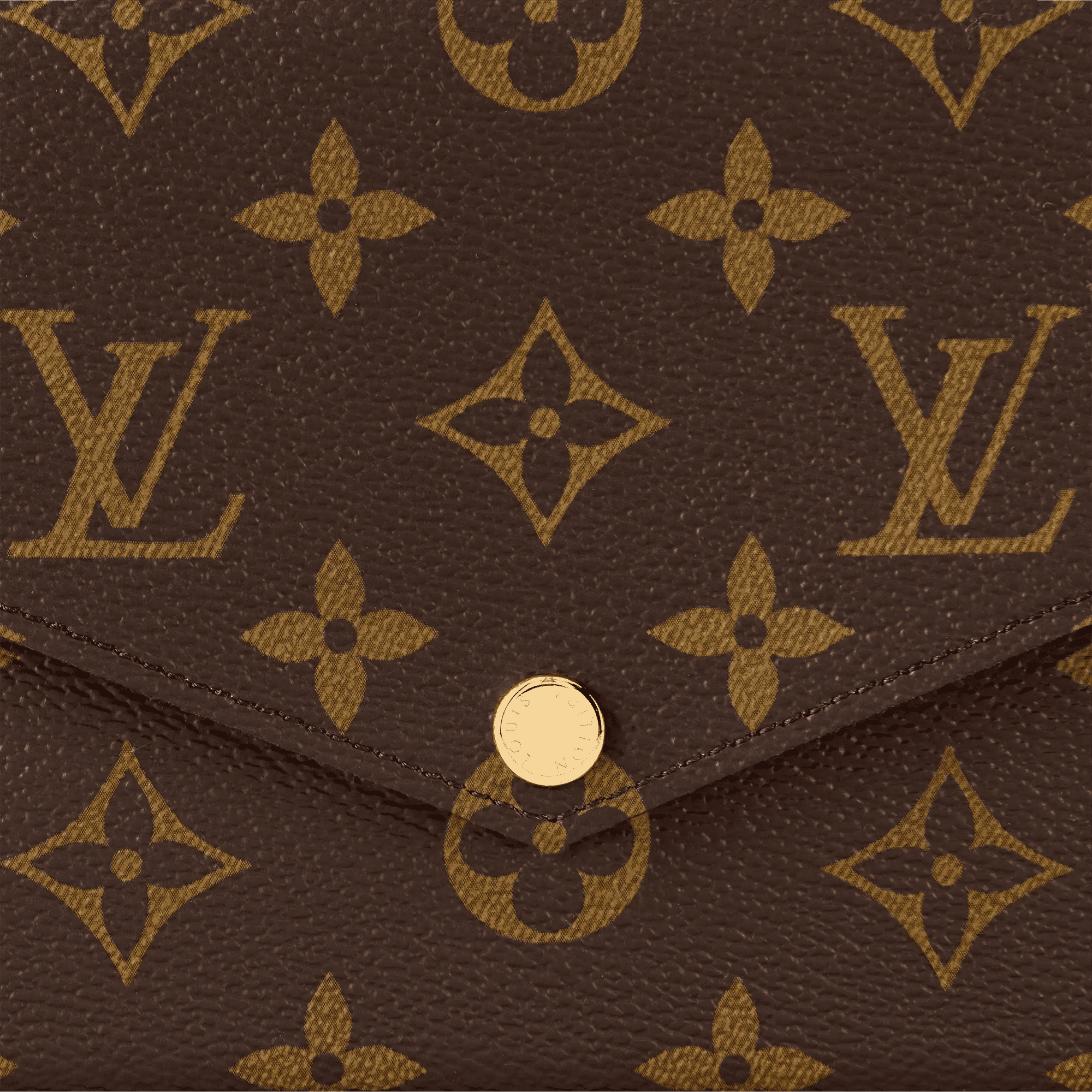 Pochette Félicie Monogram Coated Canvas Fuchsia Gold-Toned Hardware