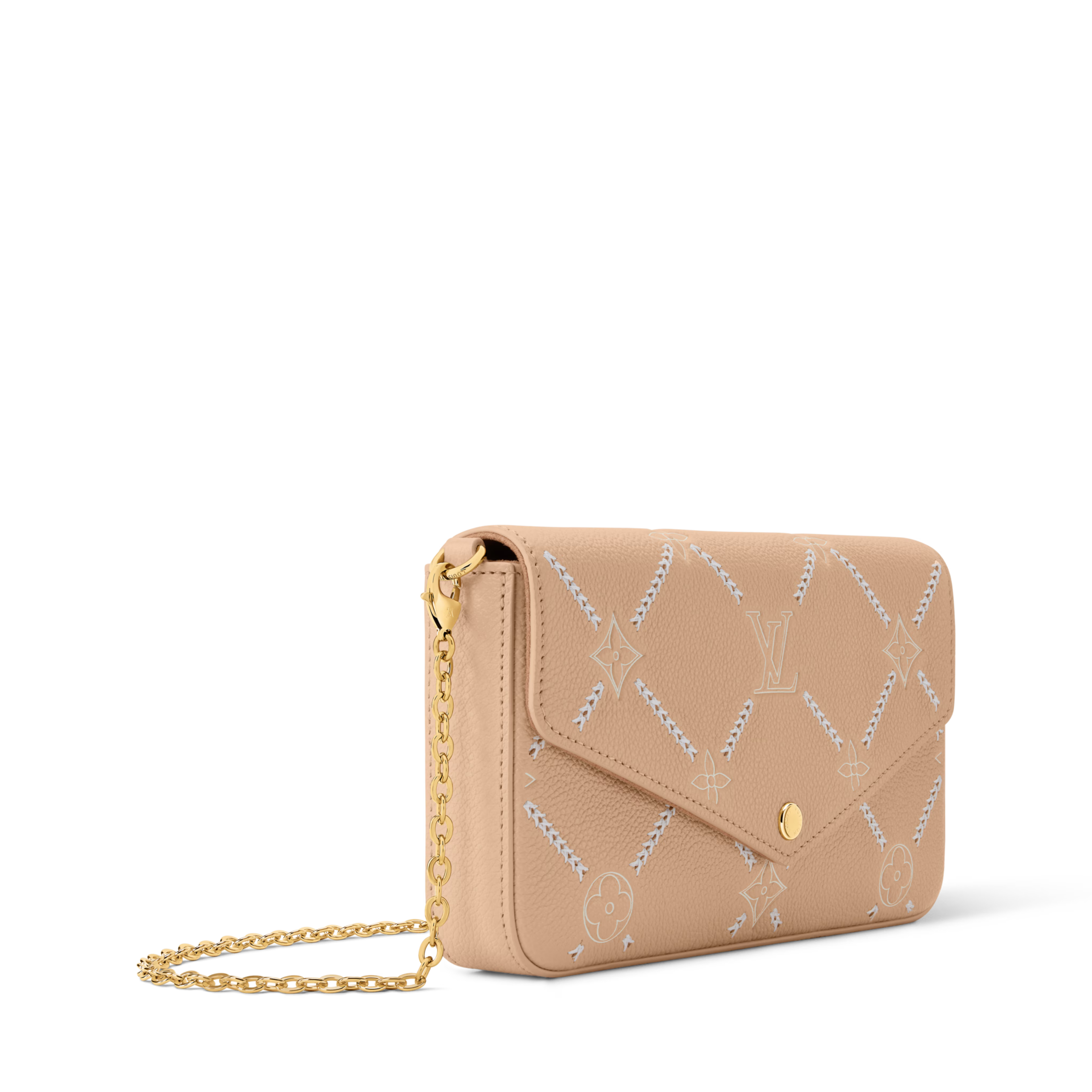 Pochette Félicie Monogram Empreinte Leather Hazelnut Couture Gold-Toned Hardware