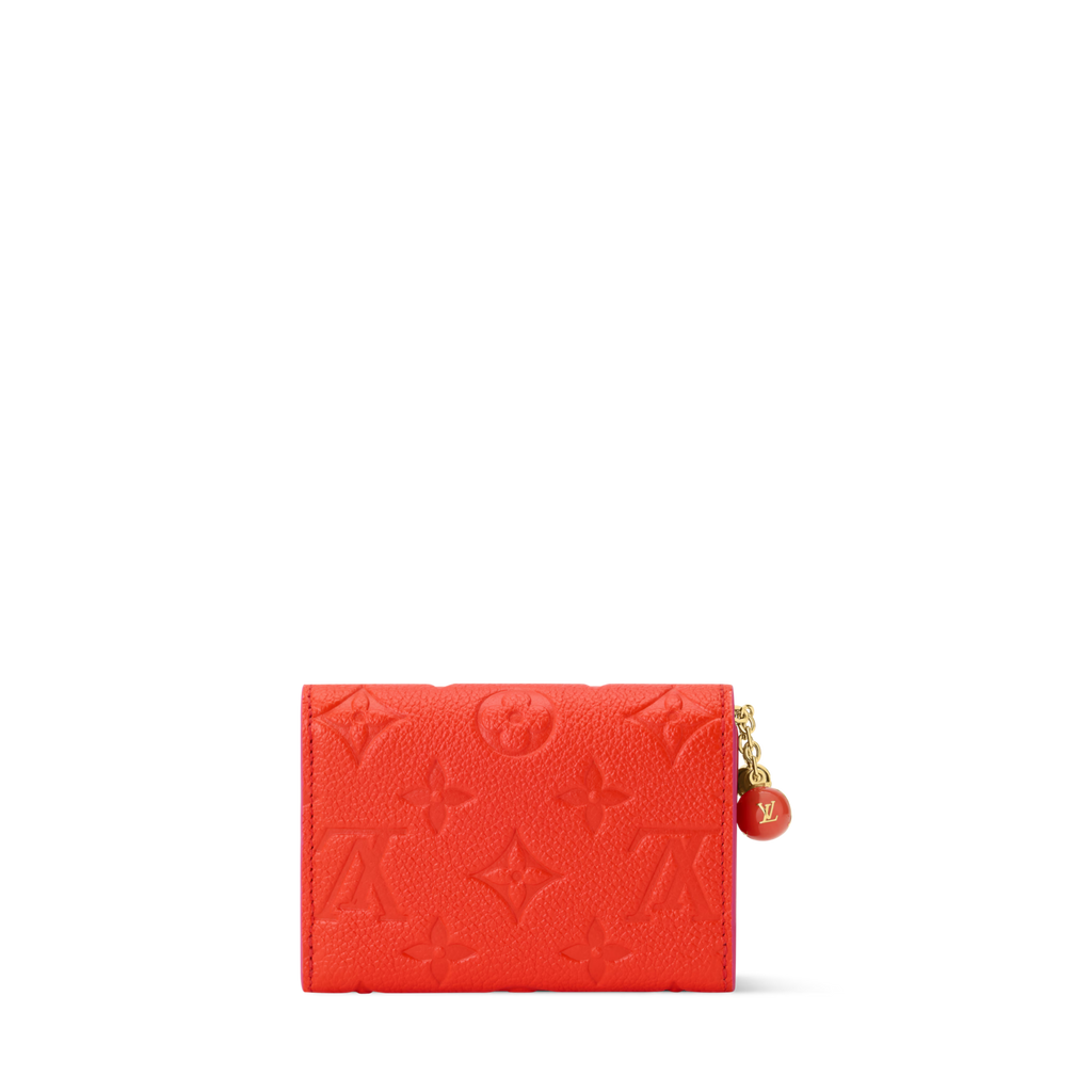 Rosalie Coin Purse Blood Orange Monogram Empreinte Leather Gold-Toned Hardware