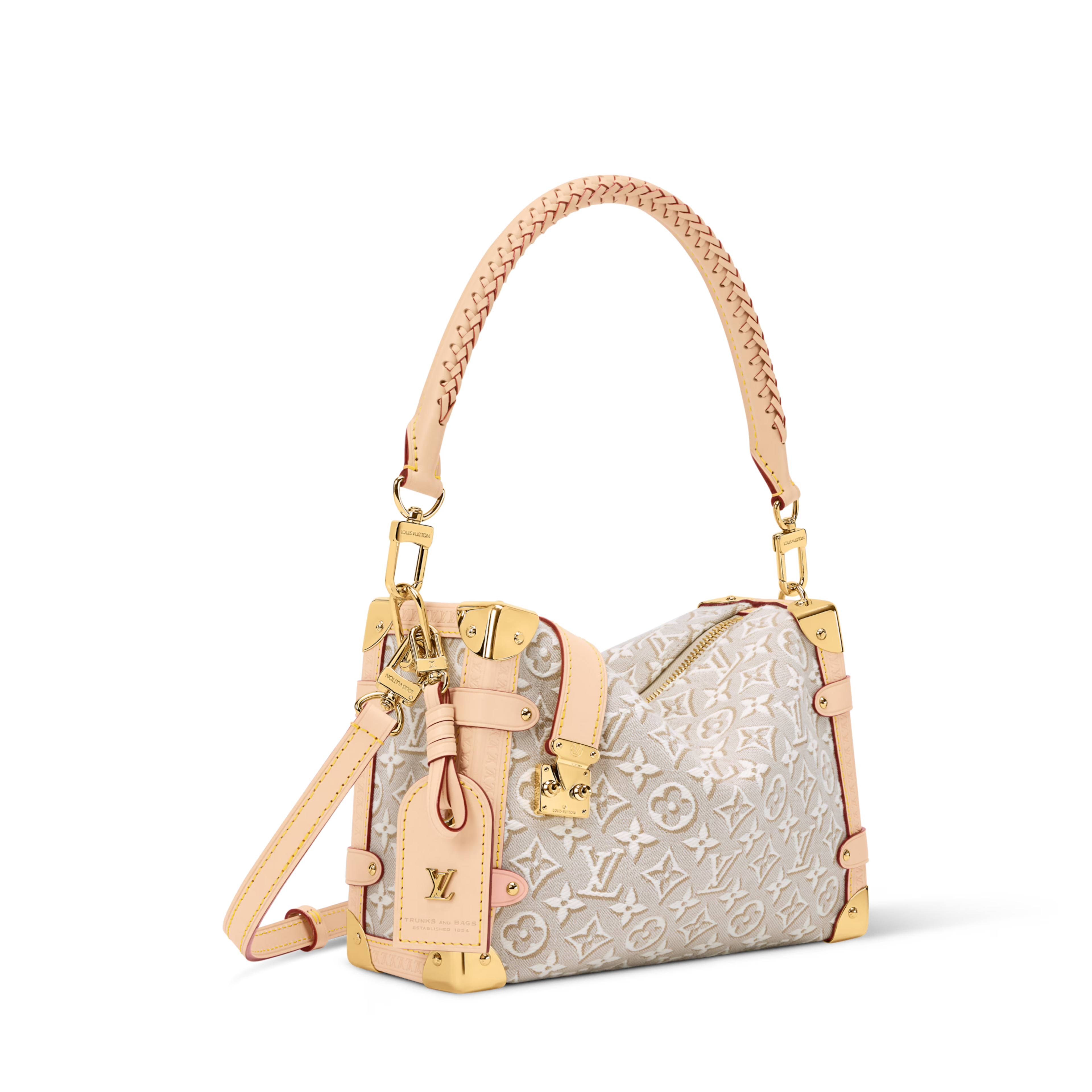 Side Trunk MM Monogram Emblème Jacquard Canvas Peuplier Gold-Toned Hardware