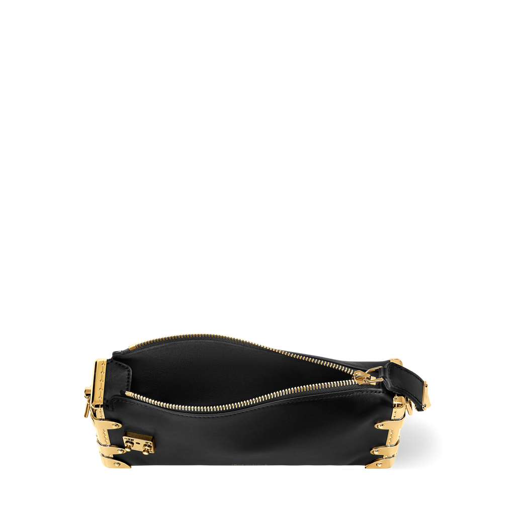 Slim Trunk Calf Leather Black Gold-Toned Hardware