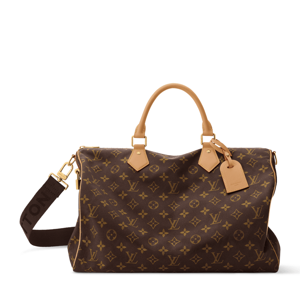 Speedy 40 Bandoulière Monogram Silk Tech Gold-Toned Hardware