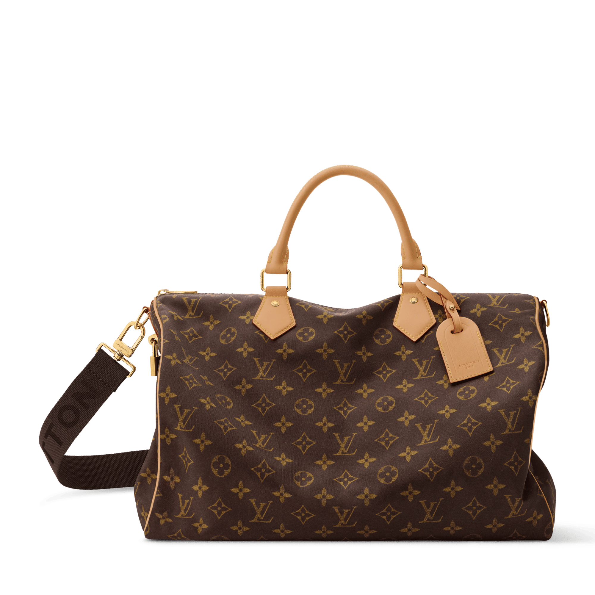 Speedy 40 Bandoulière Monogram Silk Tech Gold-Toned Hardware