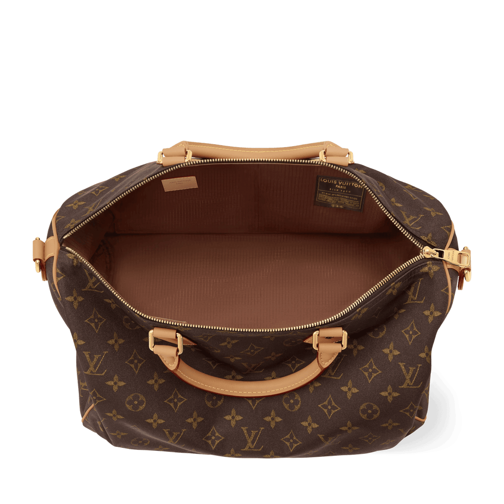 Speedy 40 Bandoulière Monogram Silk Tech Gold-Toned Hardware