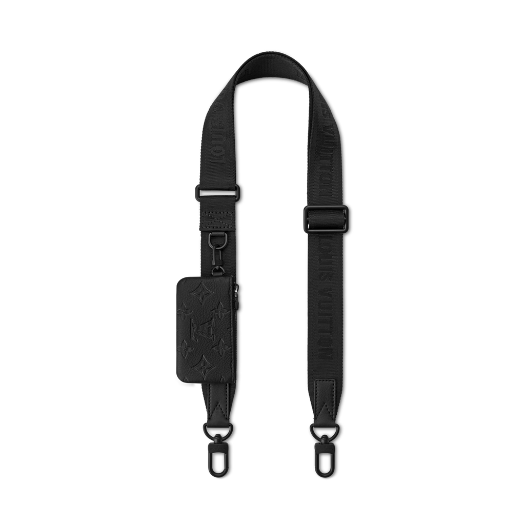 Trio Messenger Monogram Shadow Calf Leather Black Black-Tone Hardware