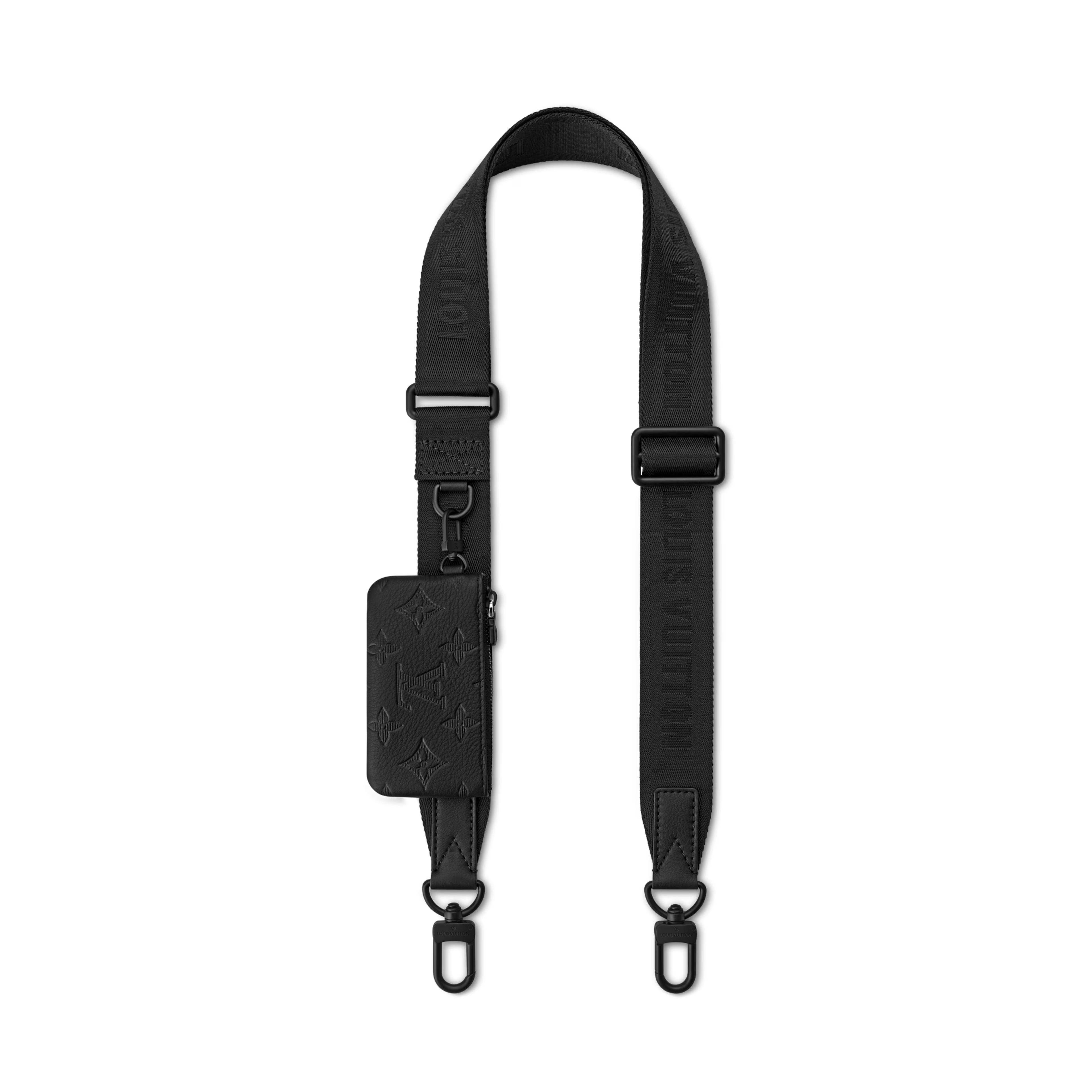 Trio Messenger Monogram Shadow Calf Leather Black Black-Tone Hardware