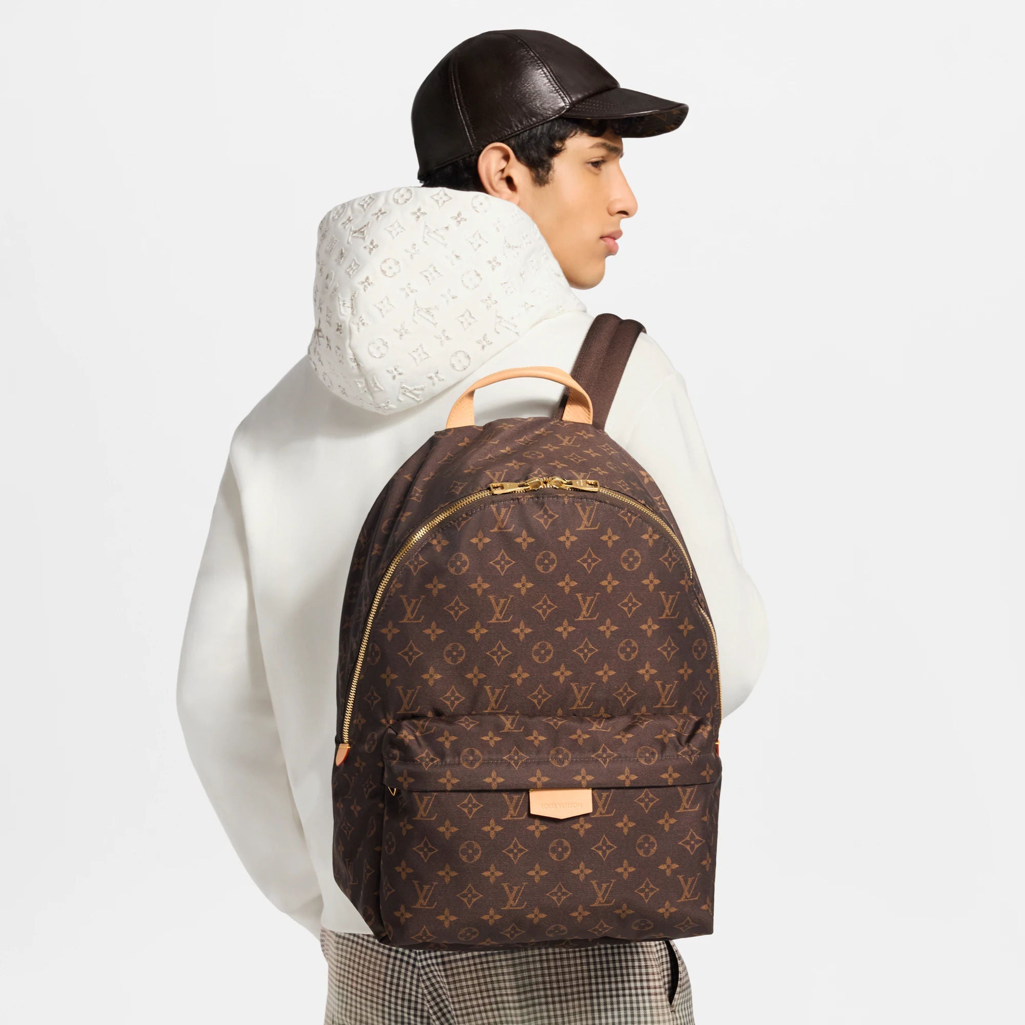 Track Backpack MM Monogram Silk Tech Gold-Toned Hardware