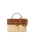 Vanity Chain Pouch Rattan Brown Gold-Toned Hardware