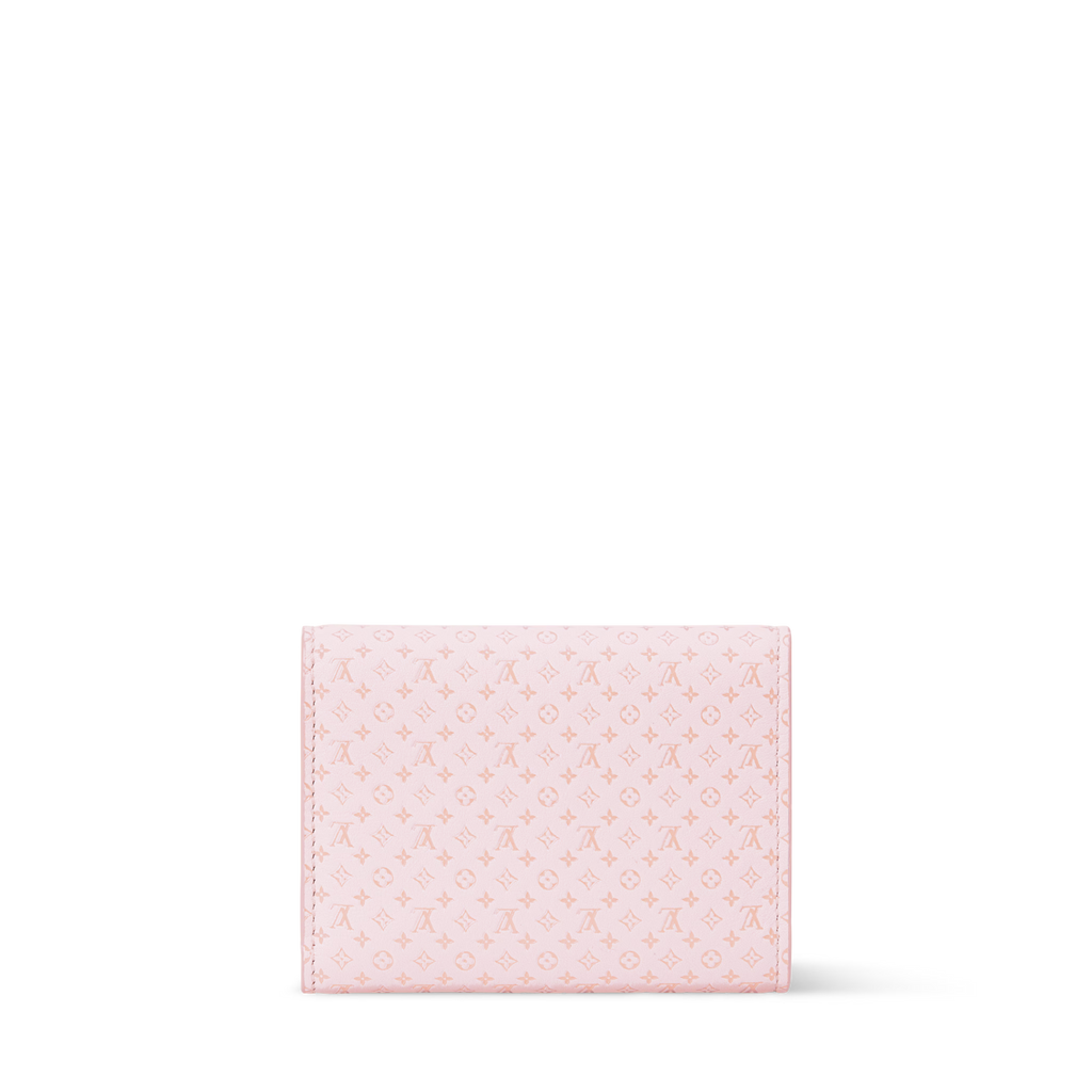 Victorine Wallet Minigram Calfskin Leather Light Bliss Gold-Toned Hardware