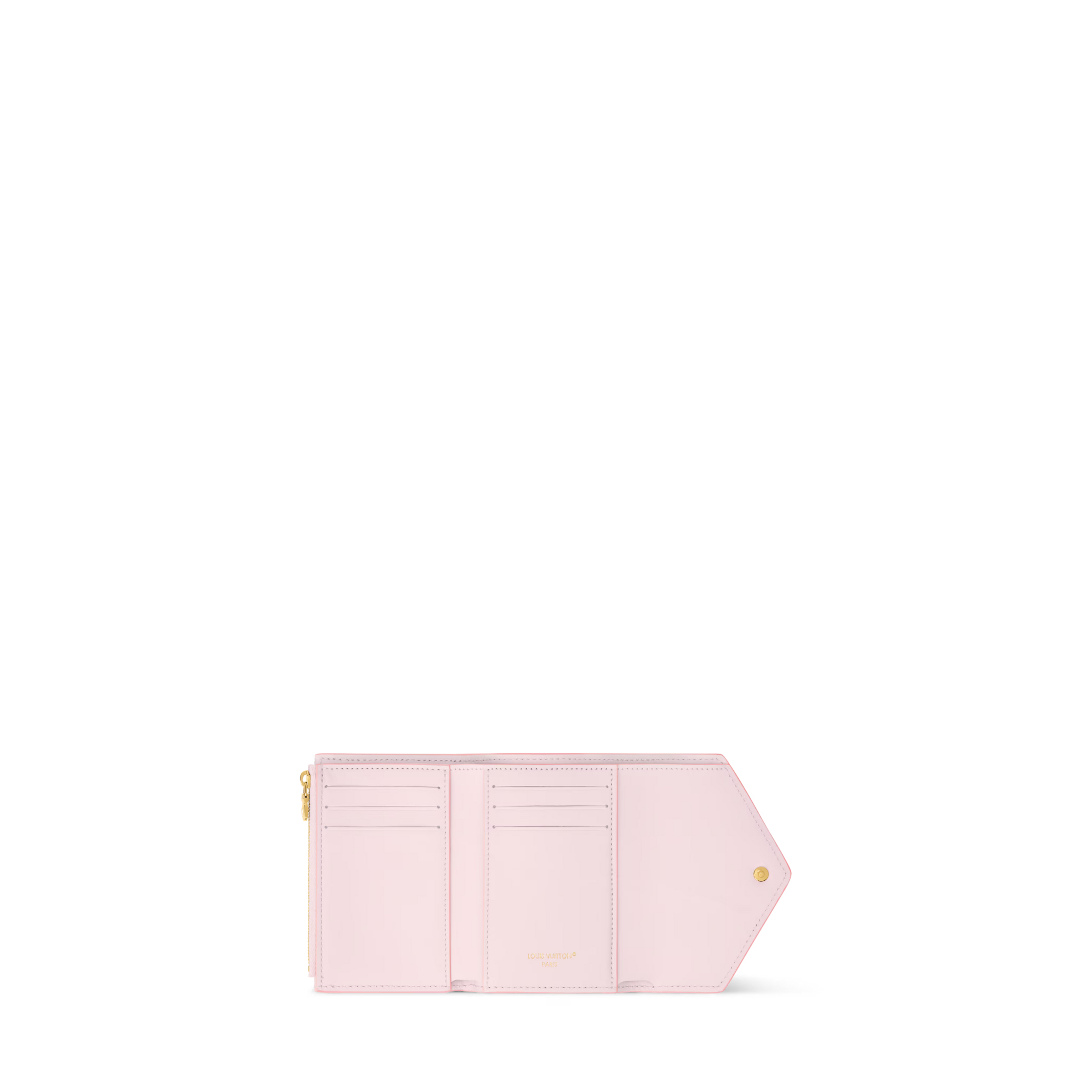Victorine Wallet Minigram Calfskin Leather Light Bliss Gold-Toned Hardware