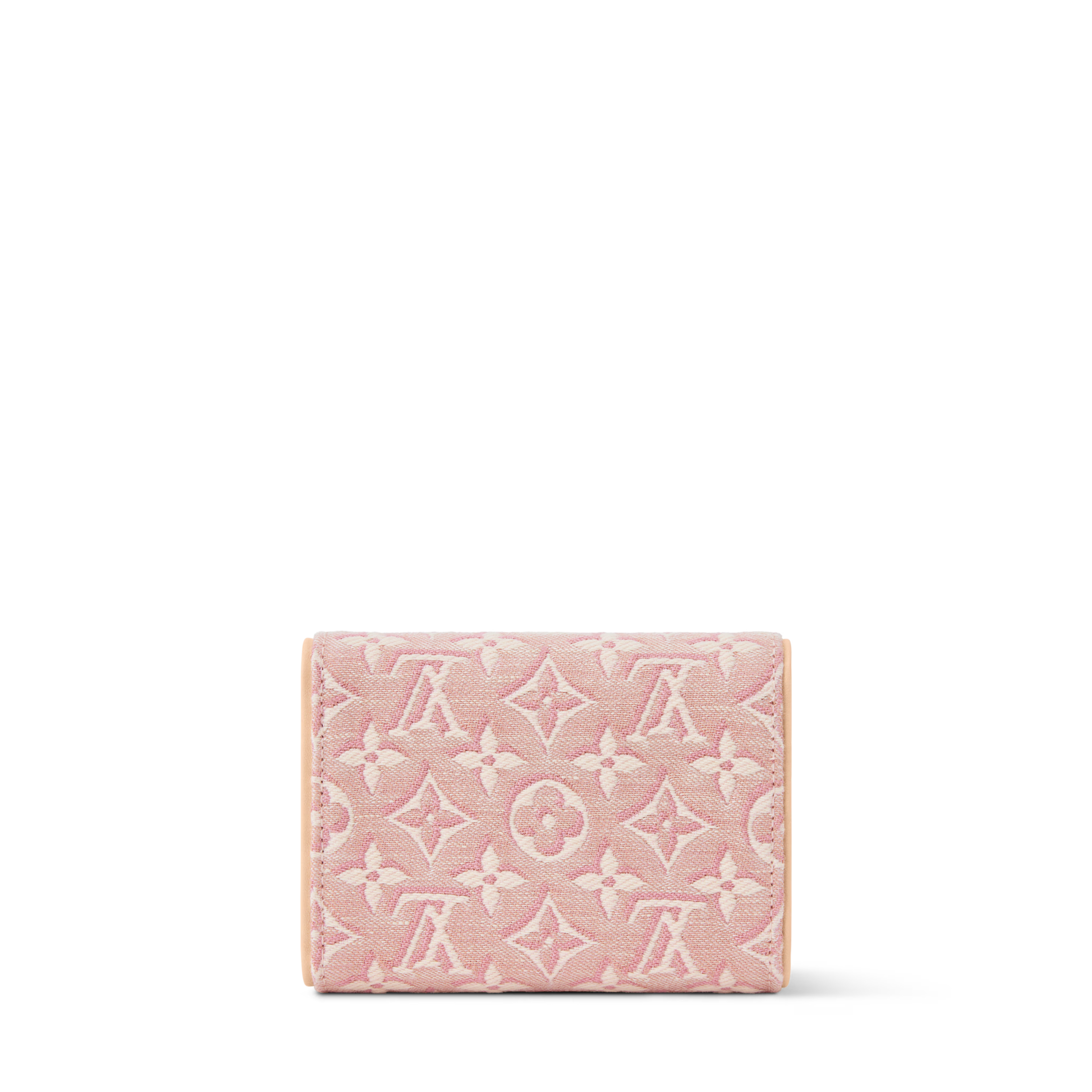 Victorine Wallet Monogram Emblème Rose Ruban Jacquard Textile Gold-Toned Hardware