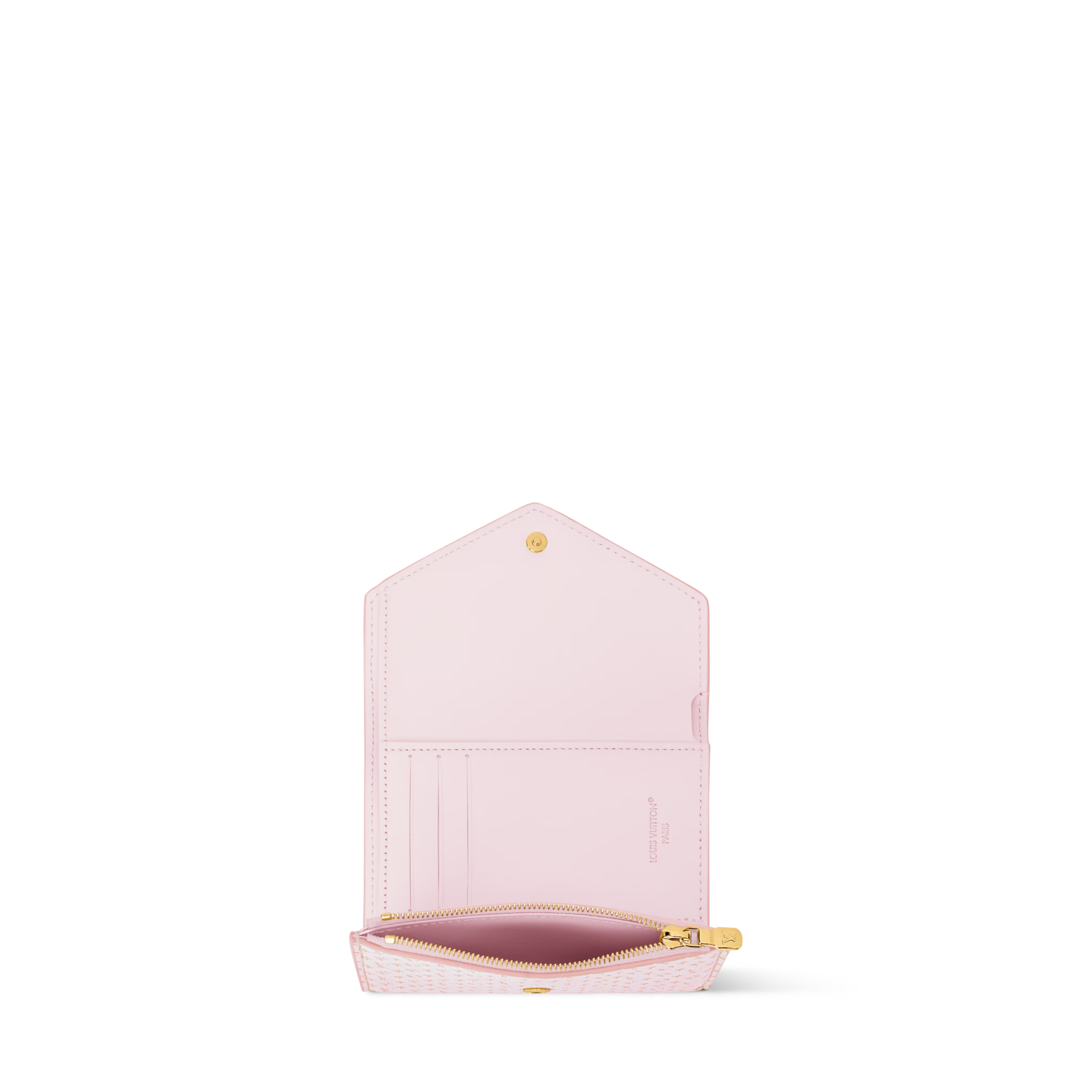 Victorine Wallet Minigram Calfskin Leather Light Bliss Gold-Toned Hardware