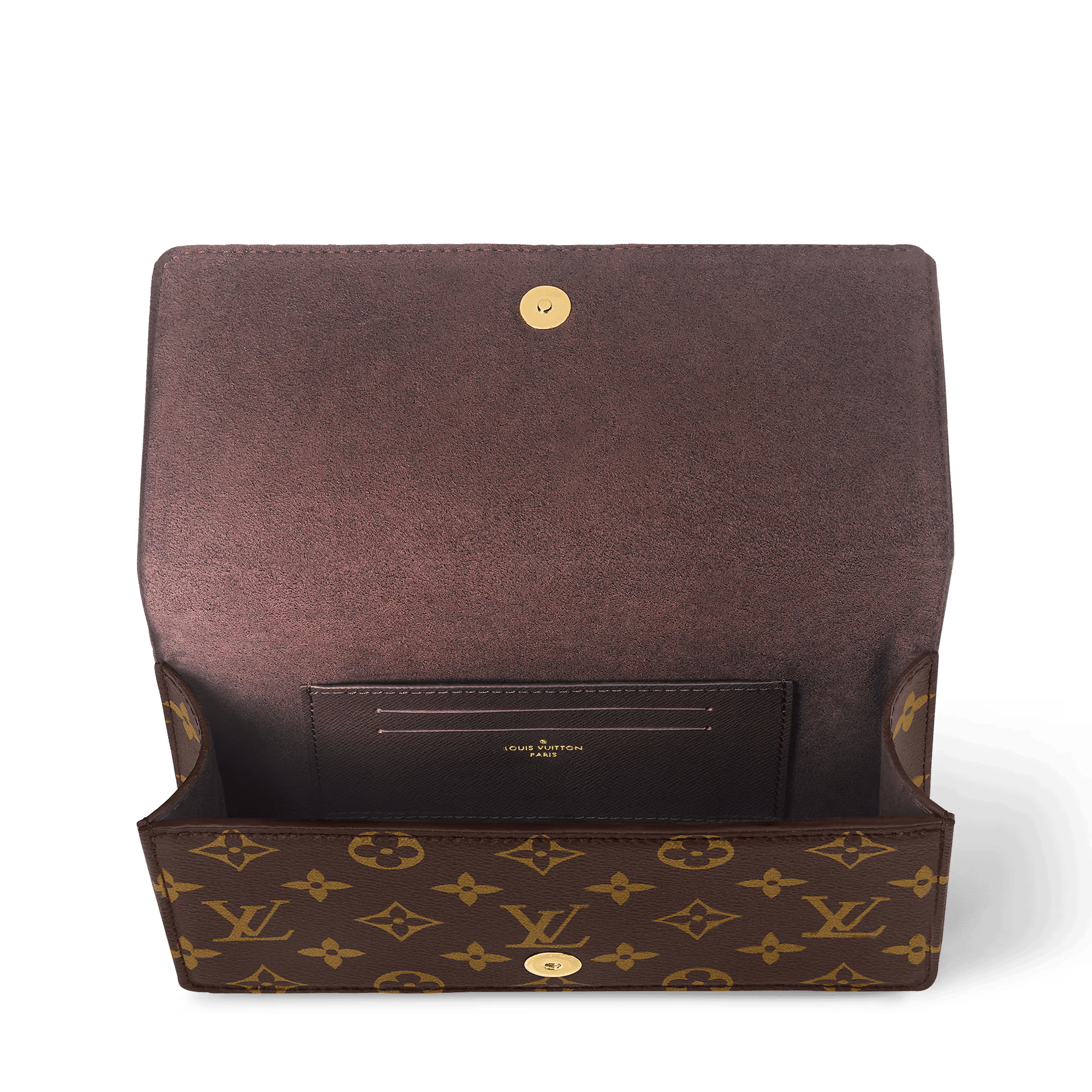 Wallet On Chain Lily Monogram Coated Canvas Gold-Color Hardware