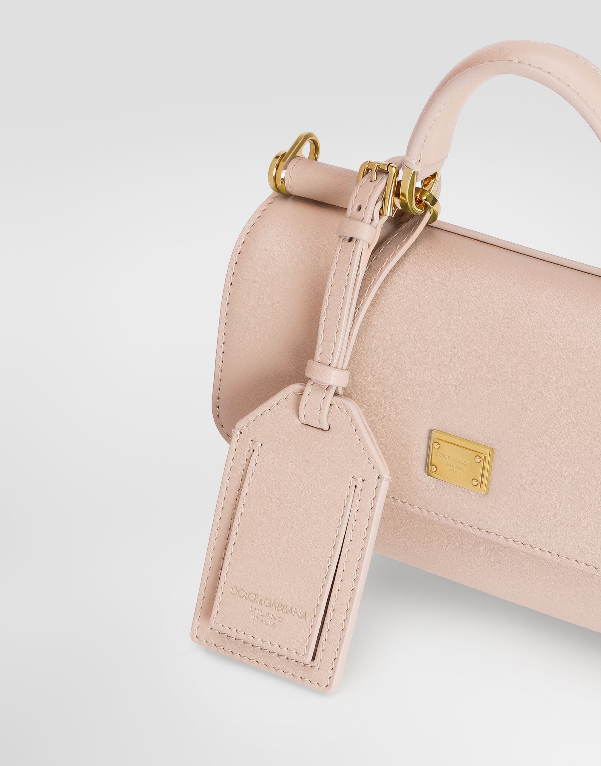 Mini My Sicily Handbag Plongé Calfskin Beige Vintage Brass Hardware