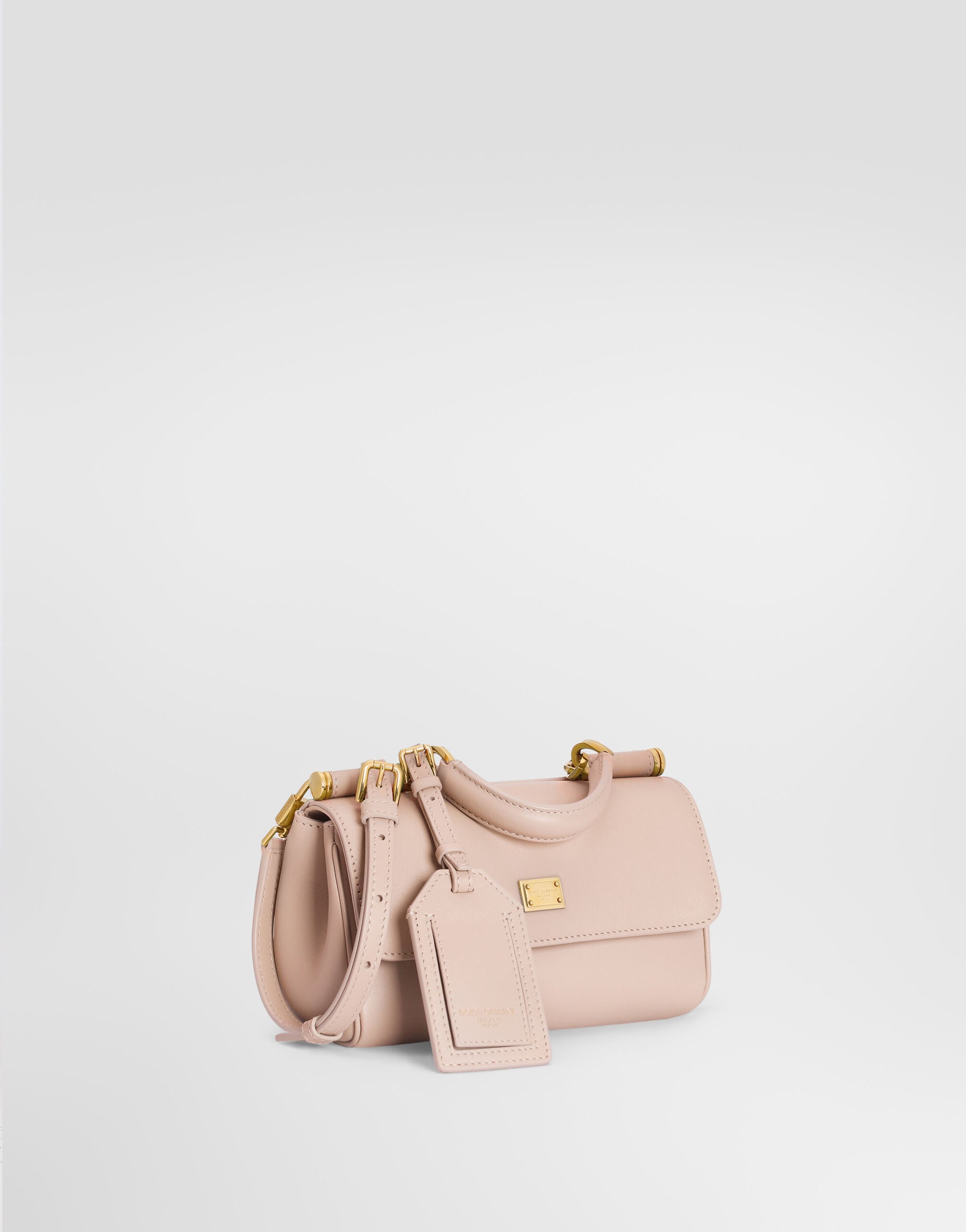 Mini My Sicily Handbag Plongé Calfskin Beige Vintage Brass Hardware