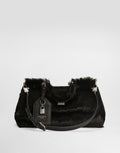 My Sicily Handbag Kid Goat and Plongé Calfskin Black Miami Palladium Plating