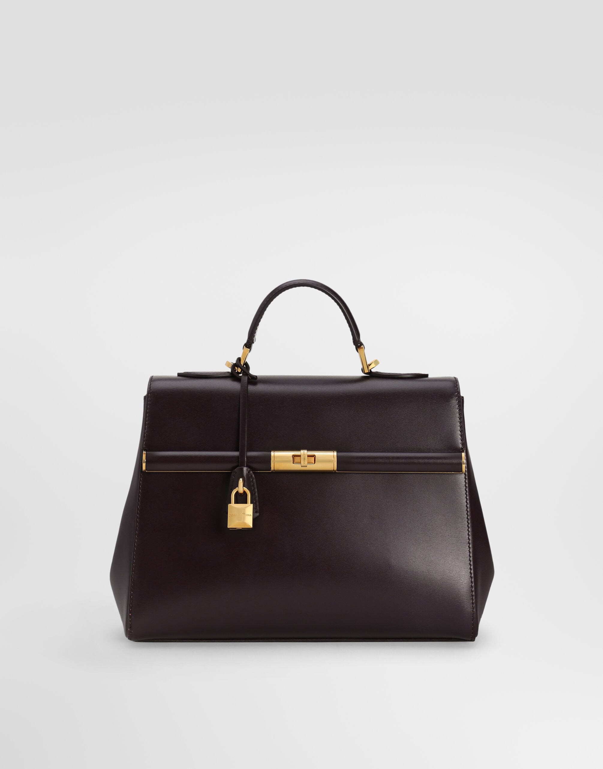 Marlene Handbag Palmellato Calfskin Bordeaux Vintage Brass-Toned Hardware