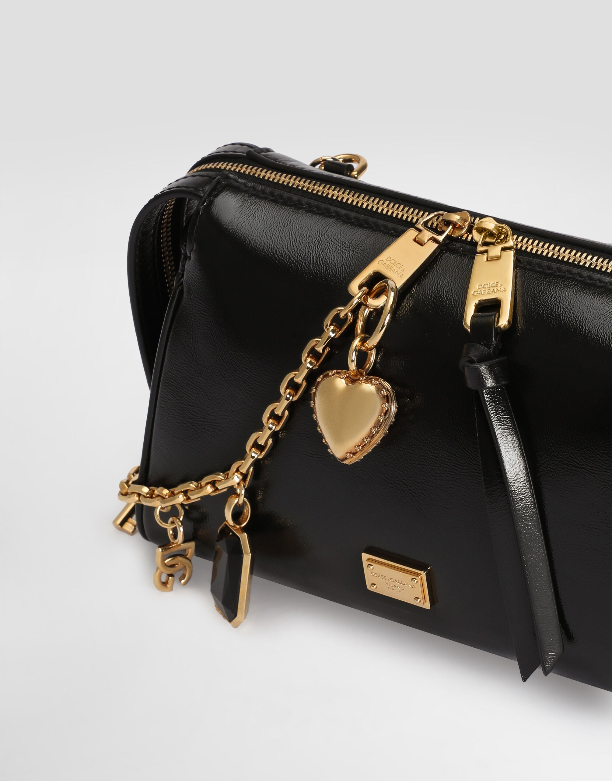 Mini Vittoria Handbag with Charms Calfskin Leather Multicolor Vintage Brass Hardware