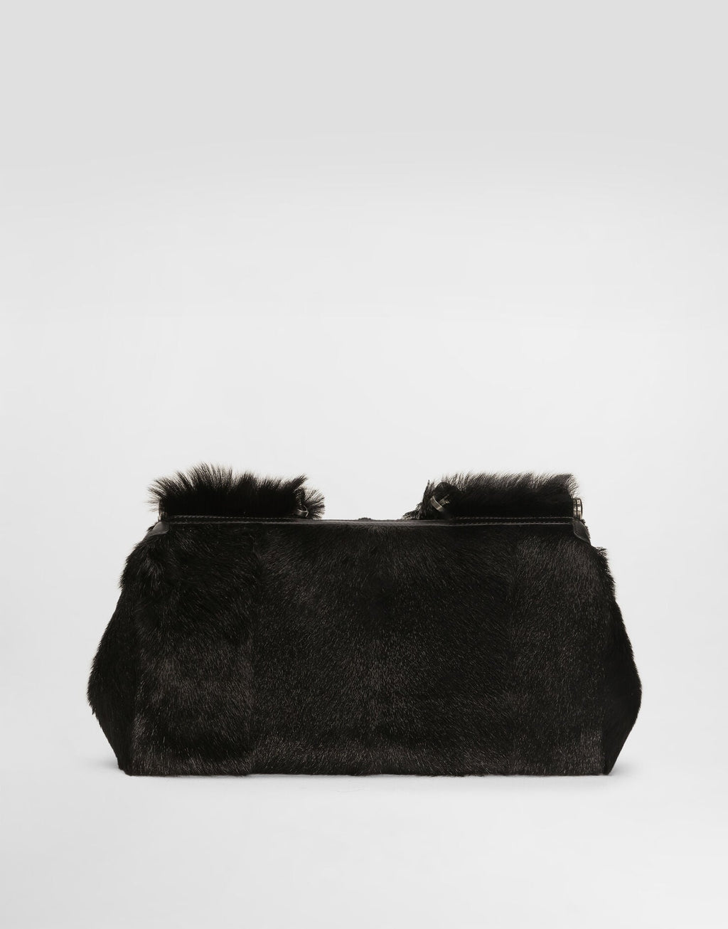 My Sicily Handbag Kid Goat and Plongé Calfskin Black Miami Palladium Plating