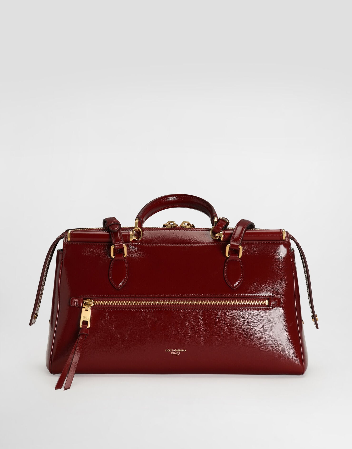 Medium Vittoria Handbag Calfskin Leather Red Vintage Brass Hardware
