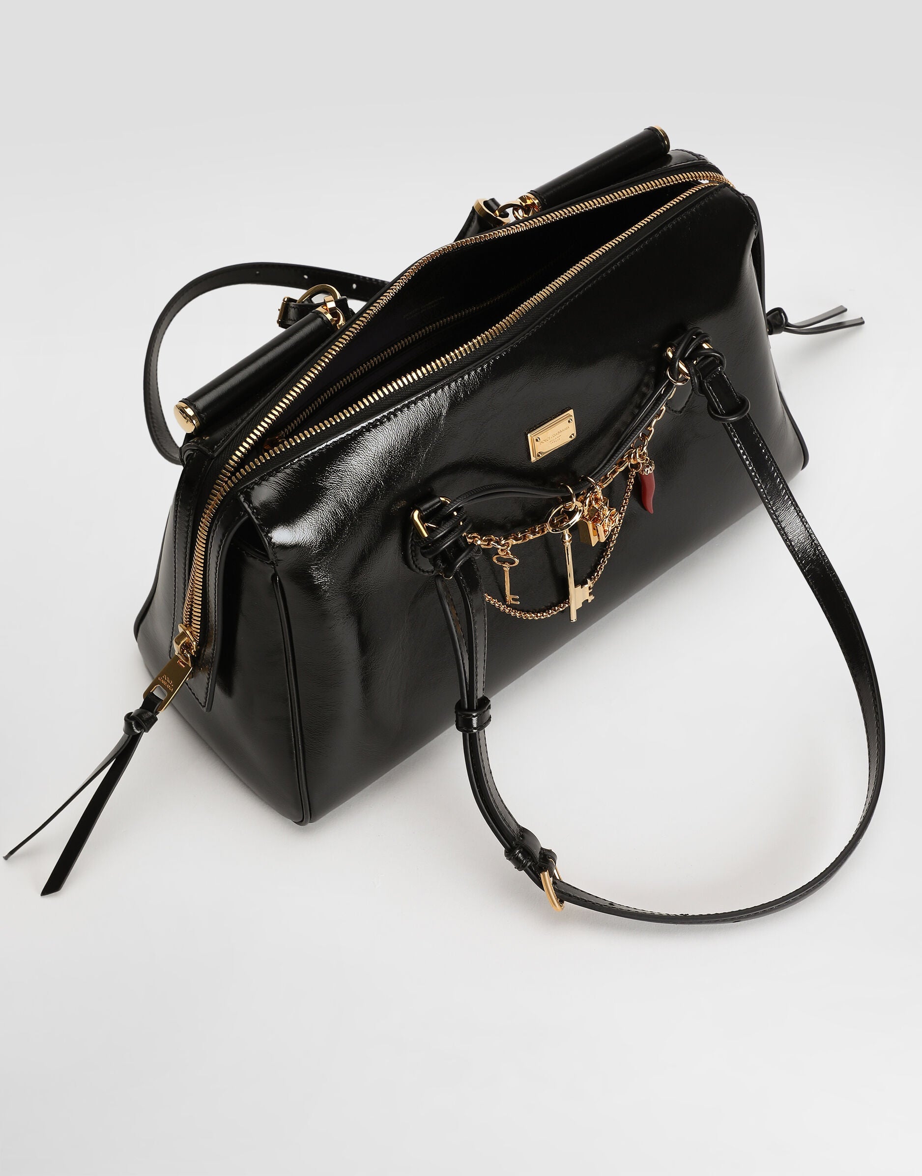 Medium Vittoria Handbag Calfskin Leather Multicolor Vintage Brass Hardware