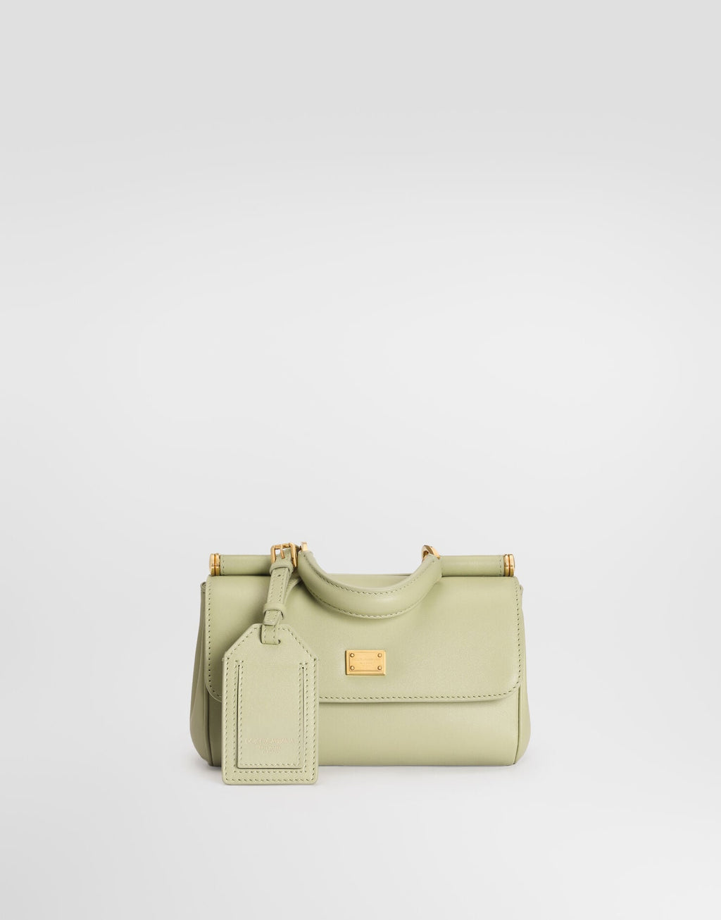 My Sicily Handbag Plongé Calfskin Leather Green Brass-Toned Hardware